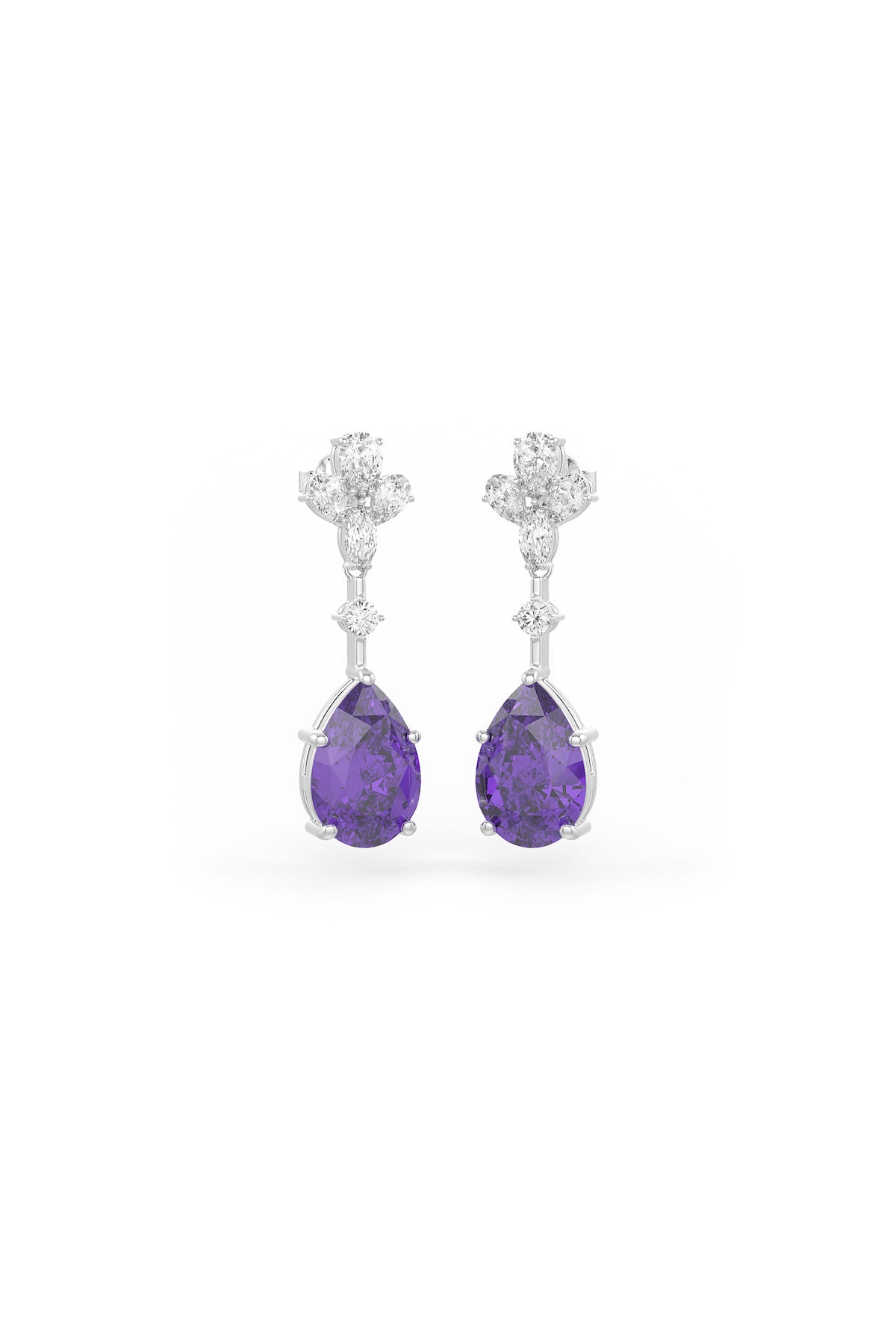Amethyst Dewdrop Dangler Earrings