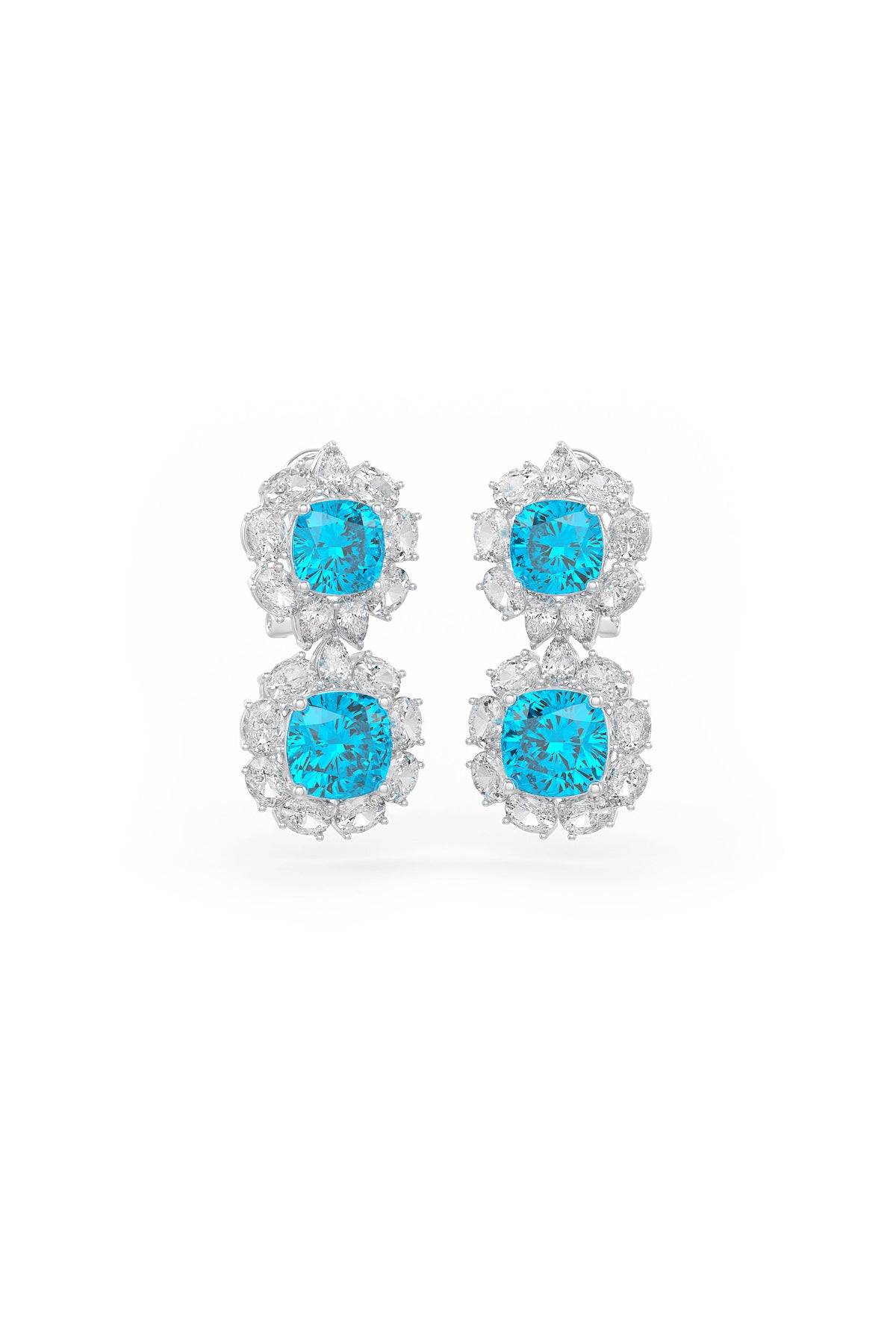 Double Cascade Studs Earrings