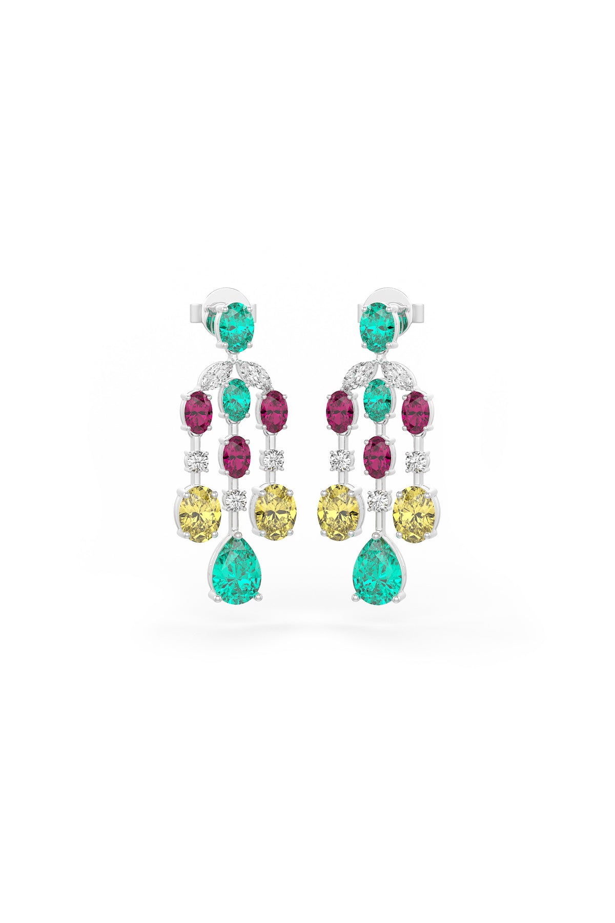 Sapphire Chandelier Dangler Earrings