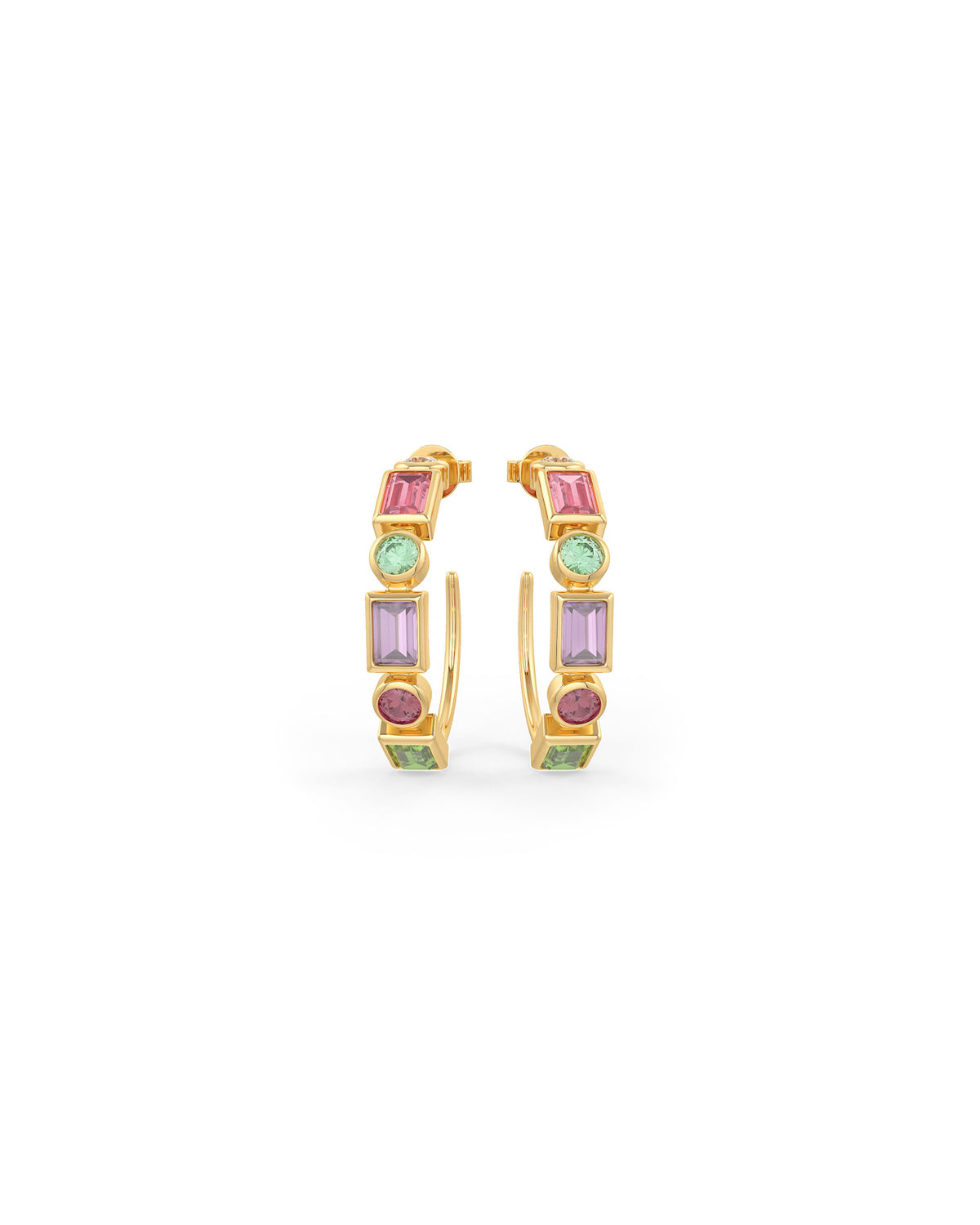 Sunset Mosaic Hoop Earrings