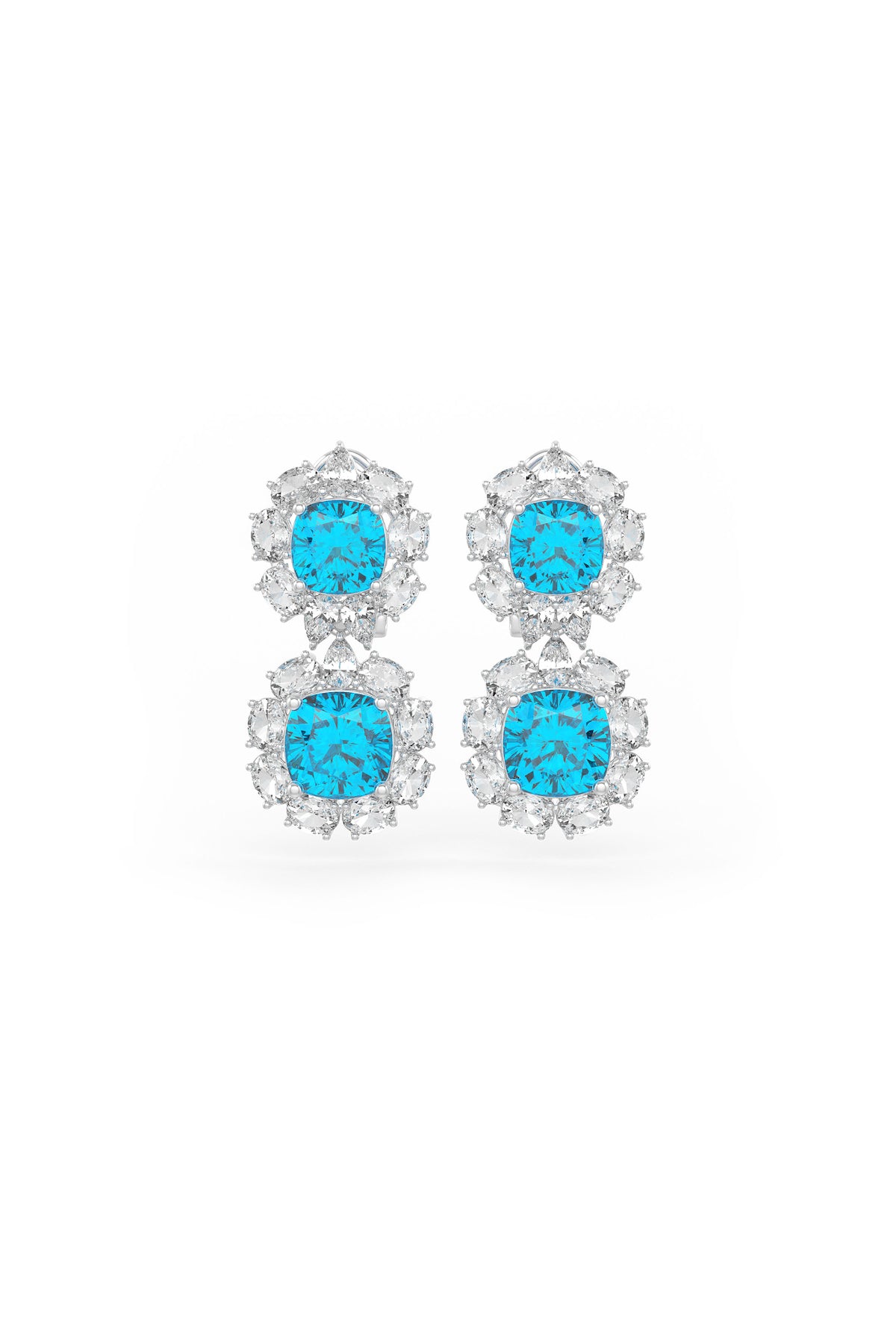 Double Cascade Studs Earrings