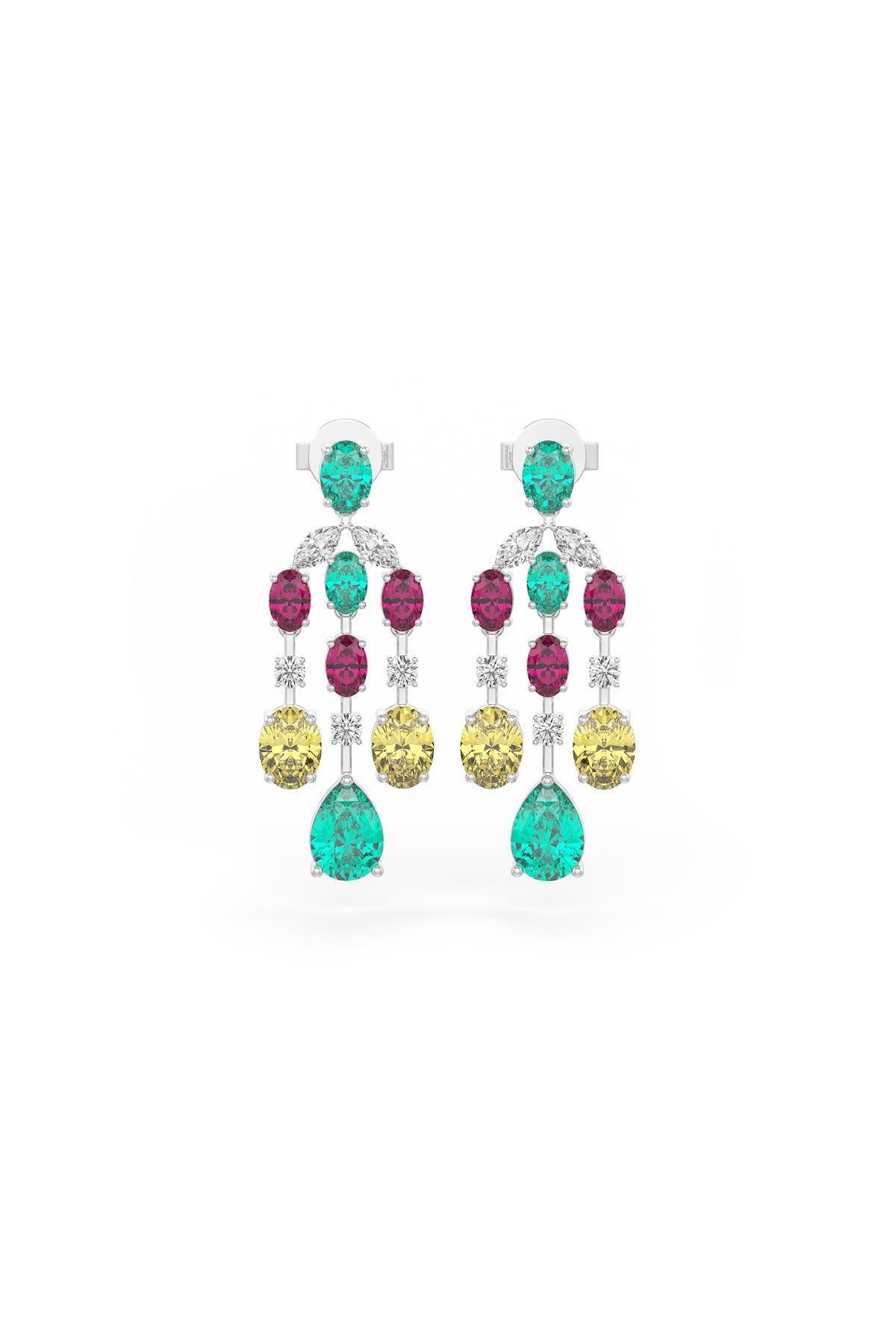 Sapphire Chandelier Dangler Earrings