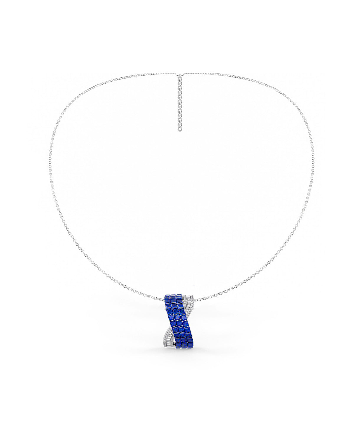 Foliage Twist Pendant With Silver Chain