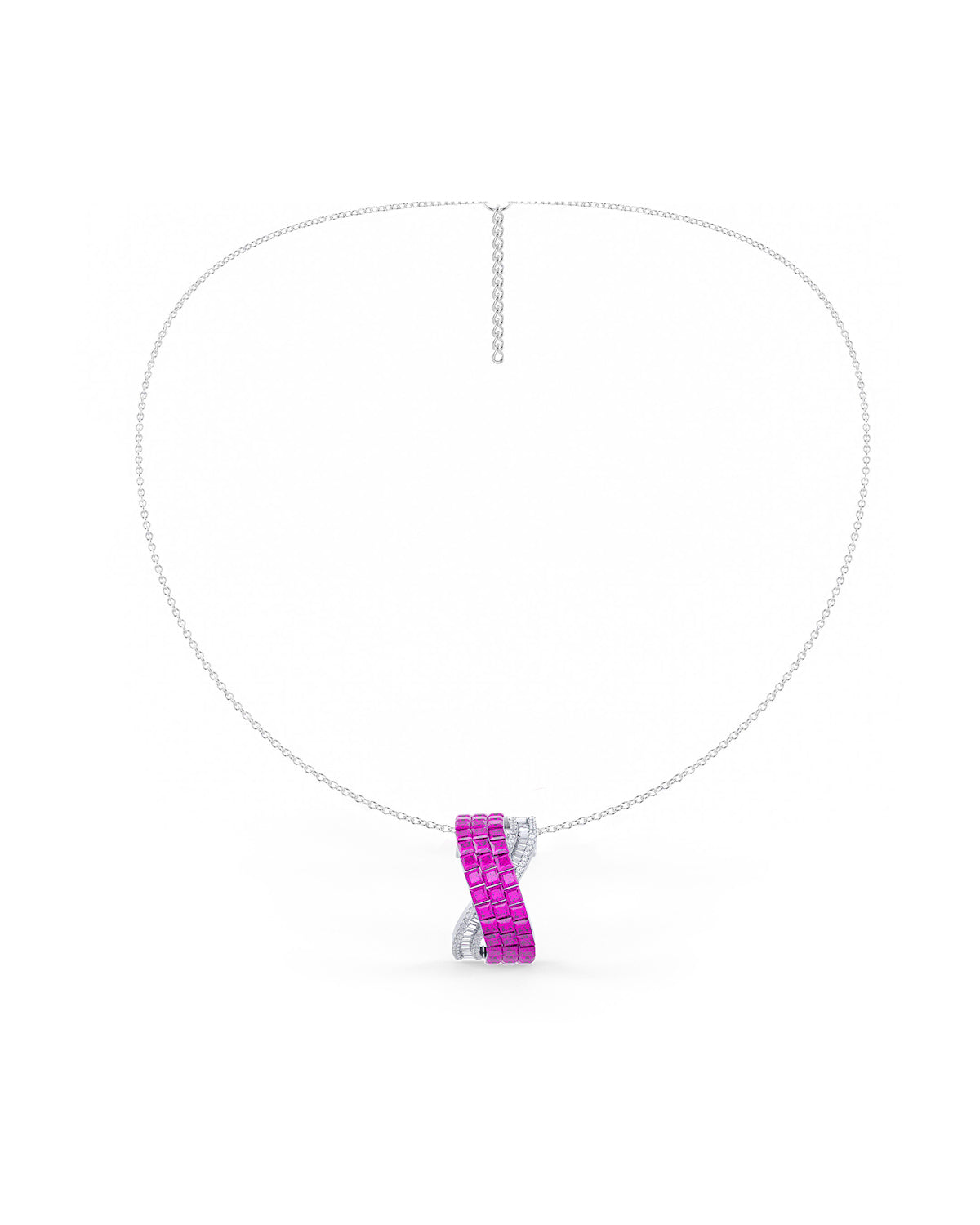 Foliage Twist Pendant With Silver Chain