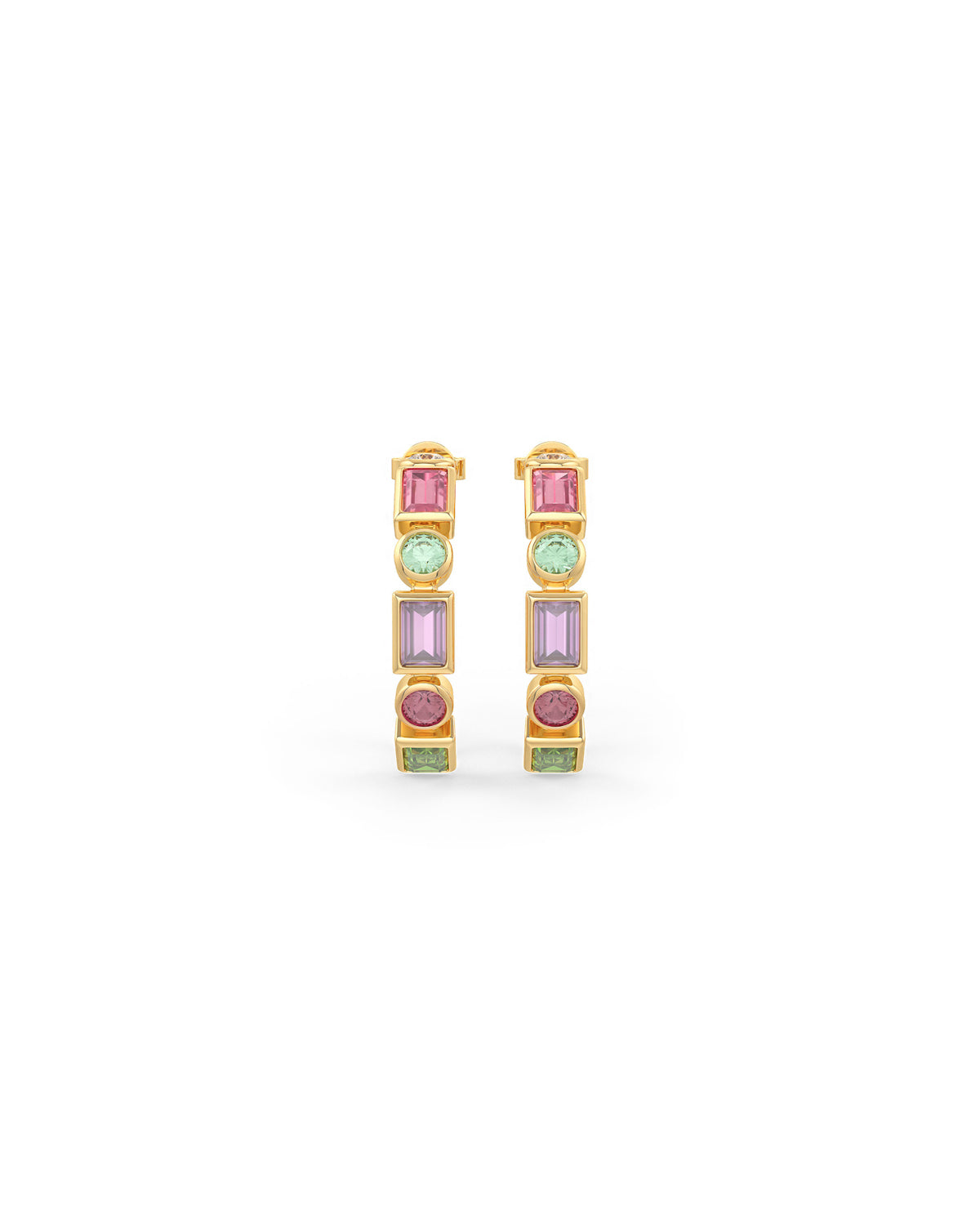 Sunset Mosaic Hoop Earrings