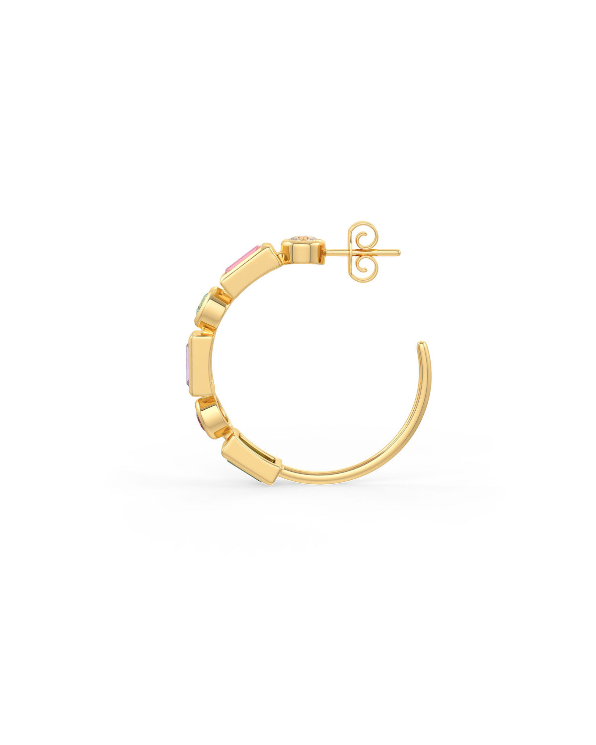 Sunset Mosaic Hoop Earrings