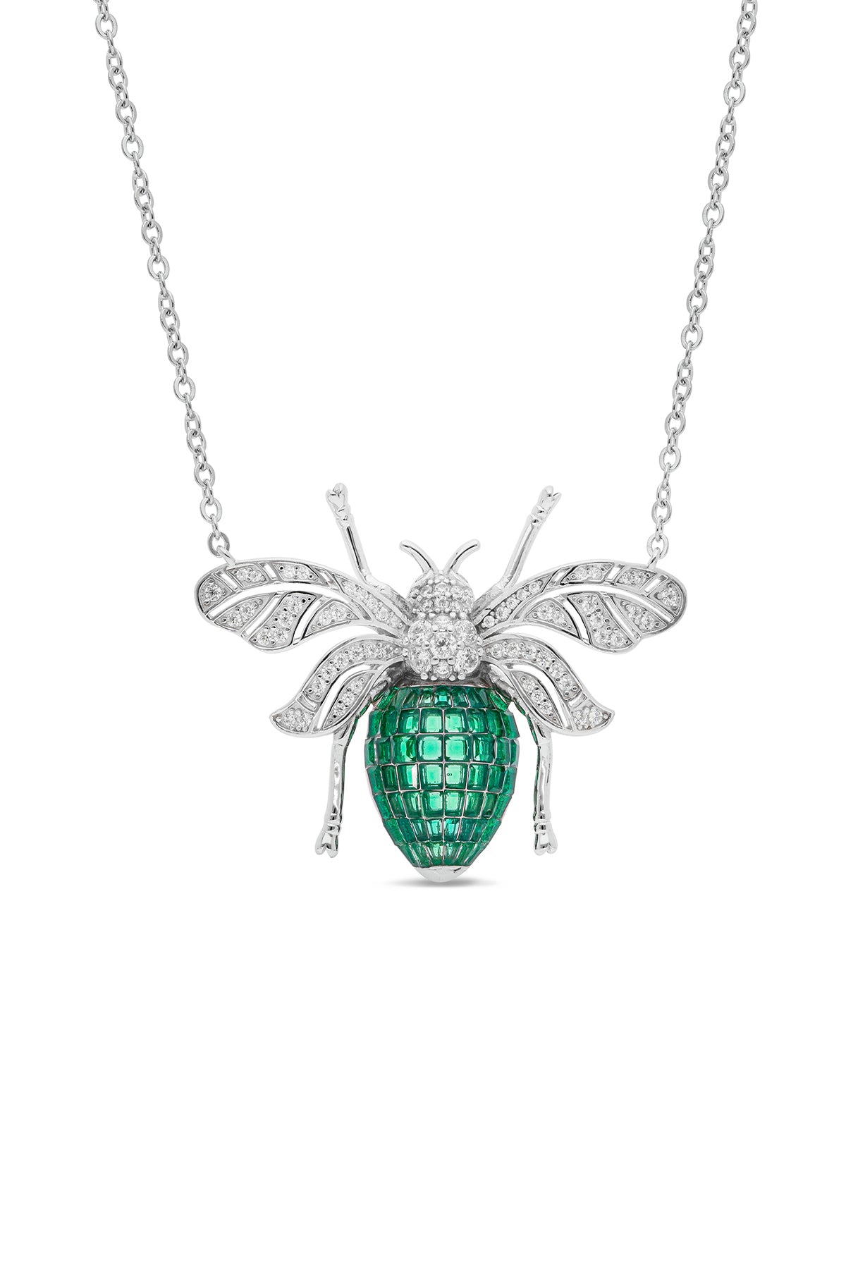 Enchanted Hive Honey Bee Pendant With Silver Chain