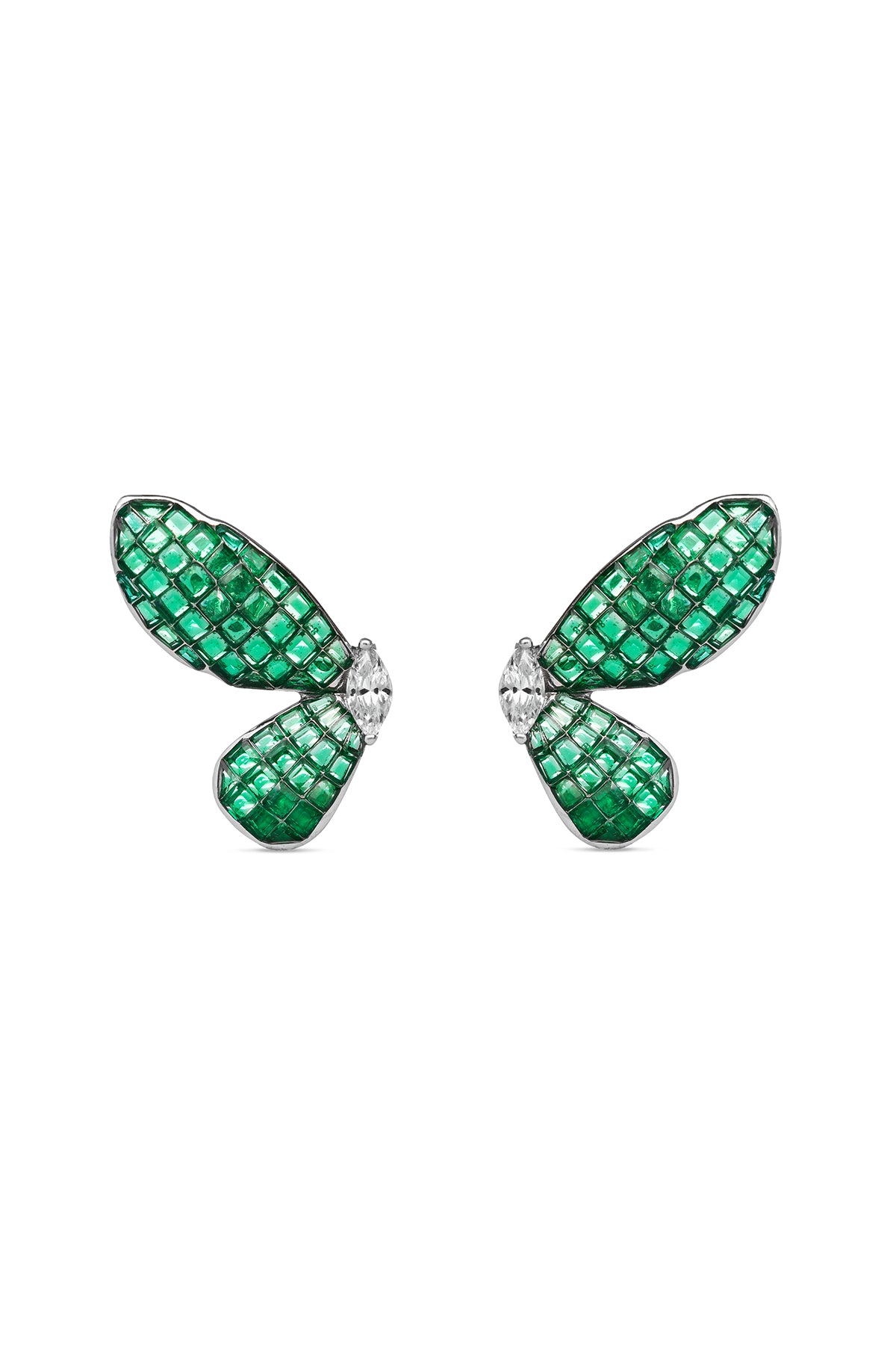 Butterfly Emerald Green Ballet Earrings