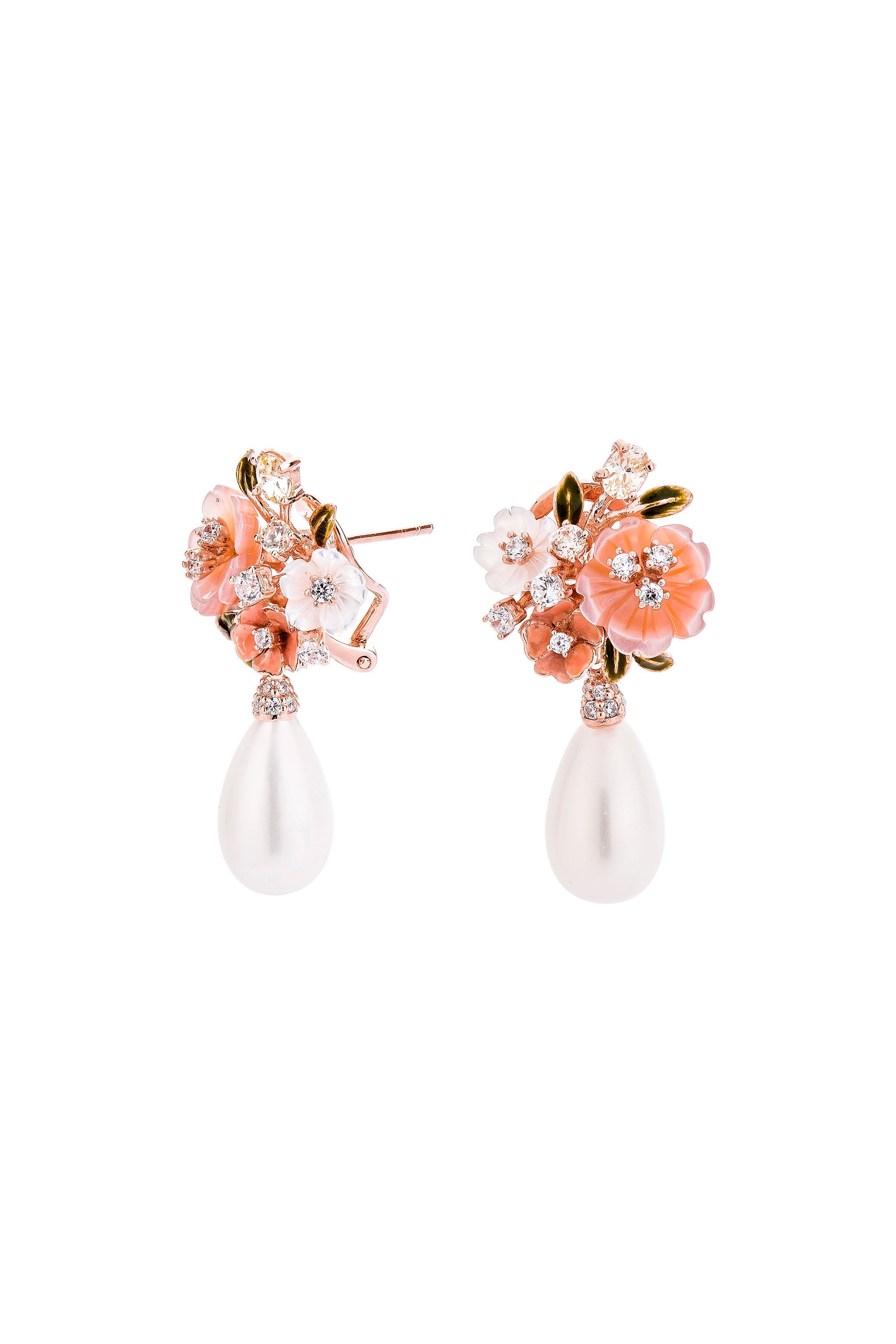 Pearl Bloom Drop Earrings