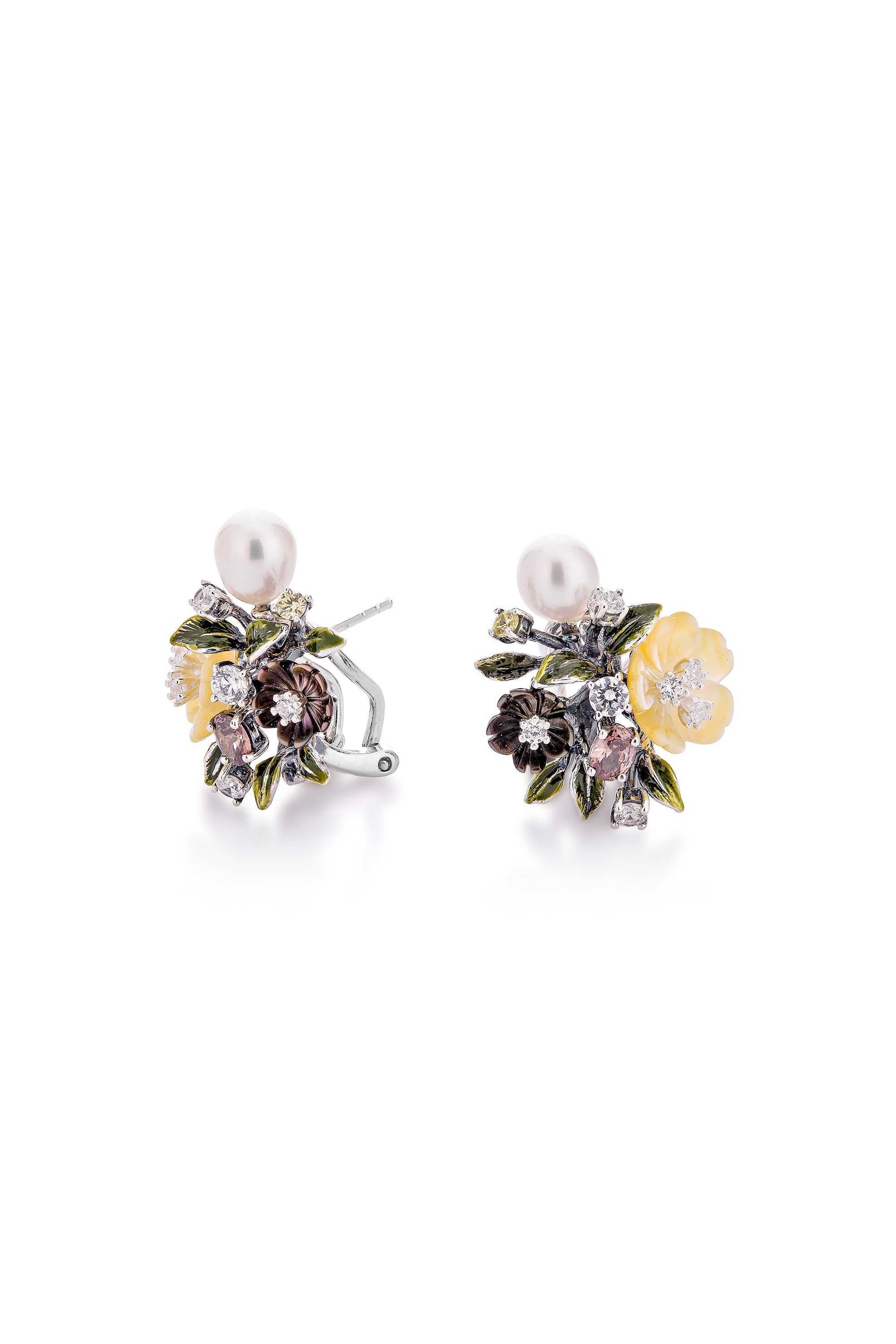 Pearl Bloom Stud Earrings
