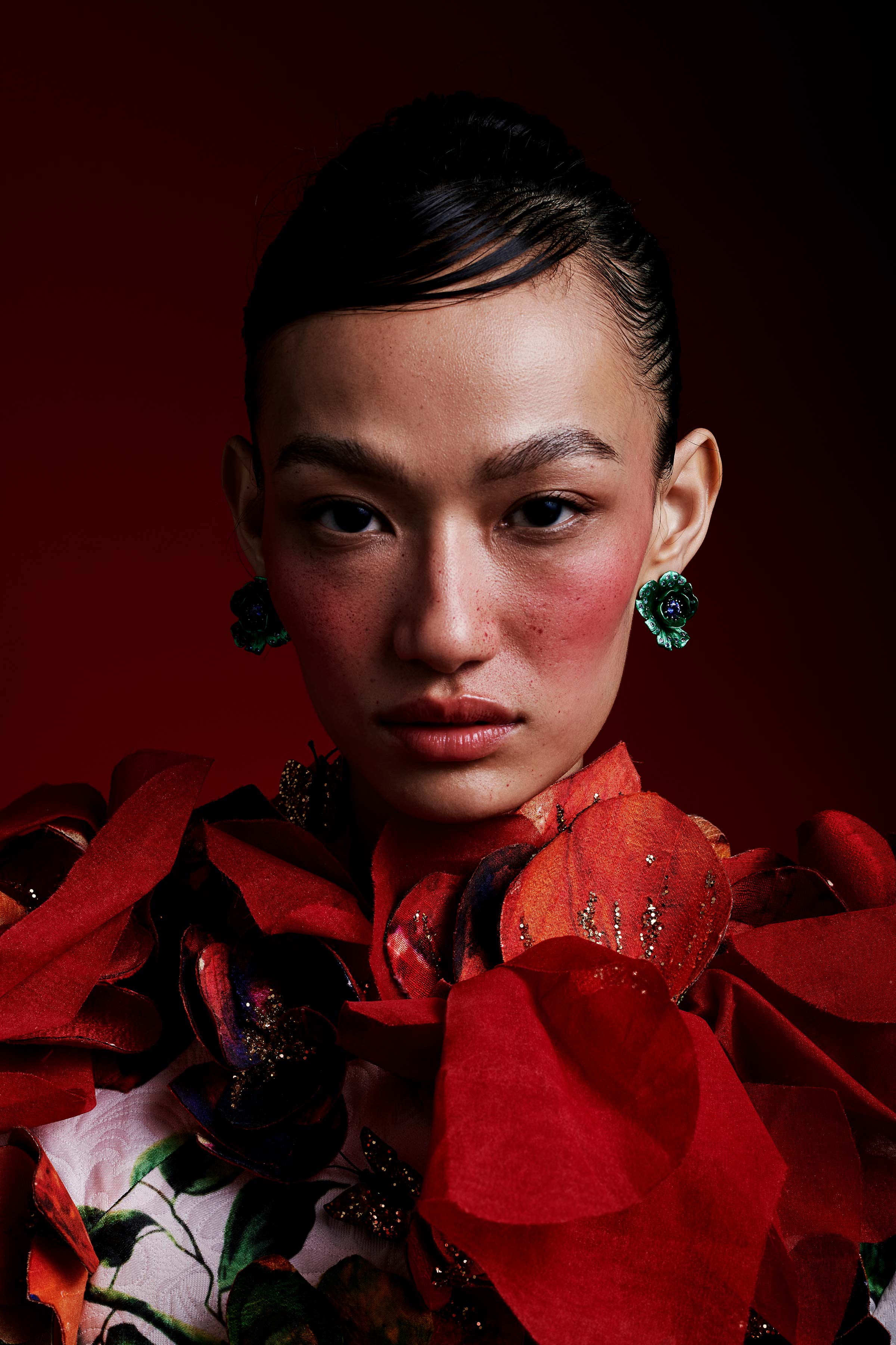 Poppy Petal Stud Earrings