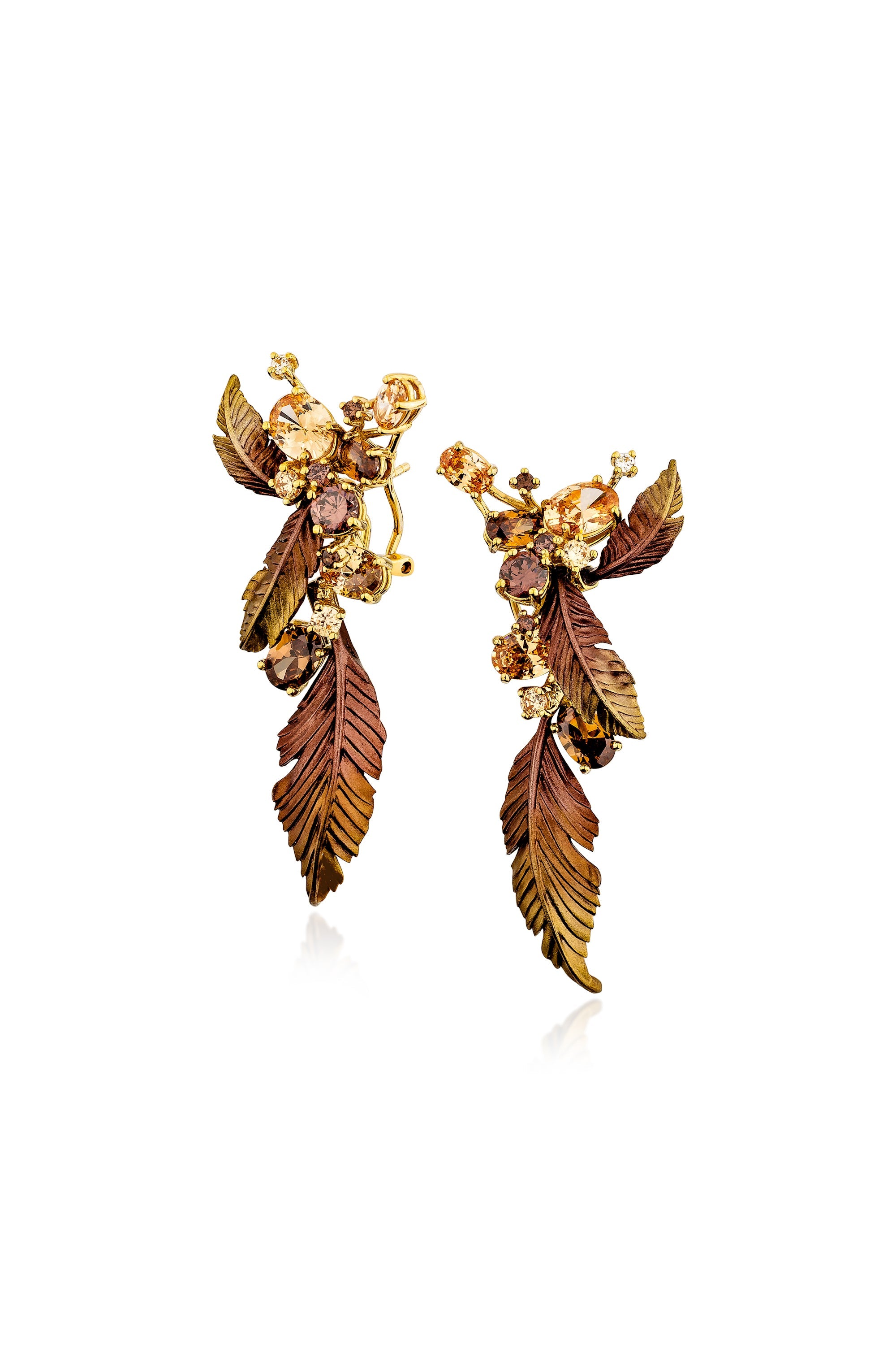 Amber Cascade Dangler Earrings