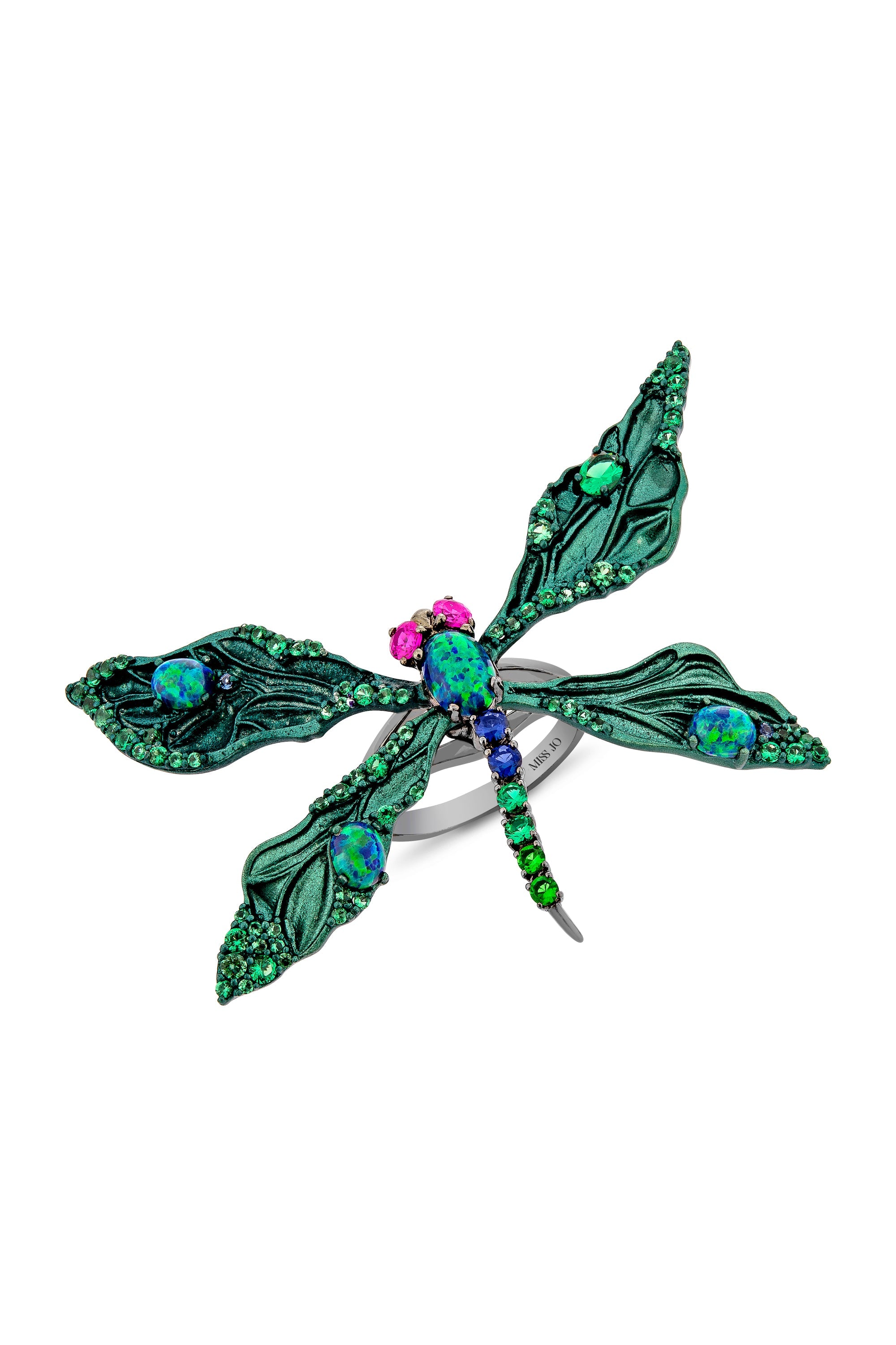 Starlit Dragonfly Cocktail Ring