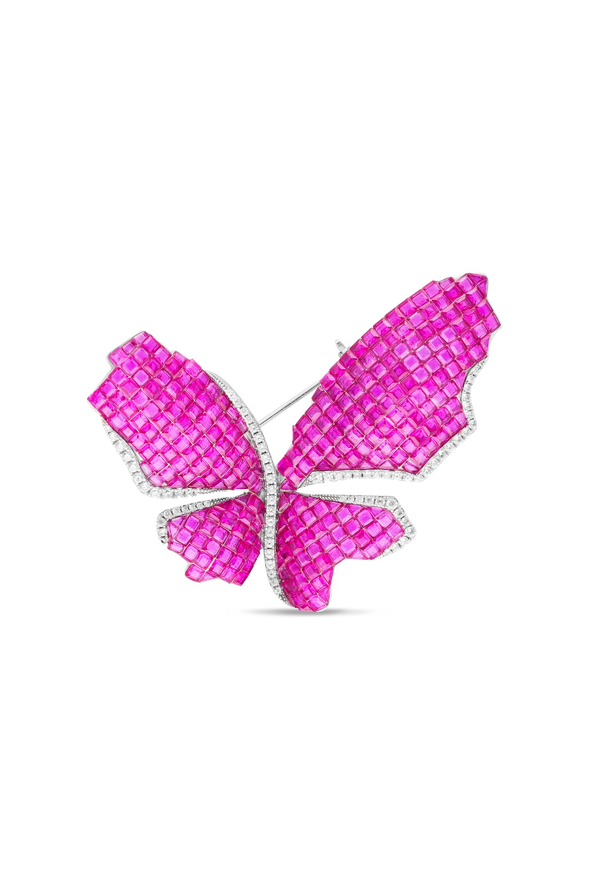 Mystical Ruby Butterfly Statement Brooch