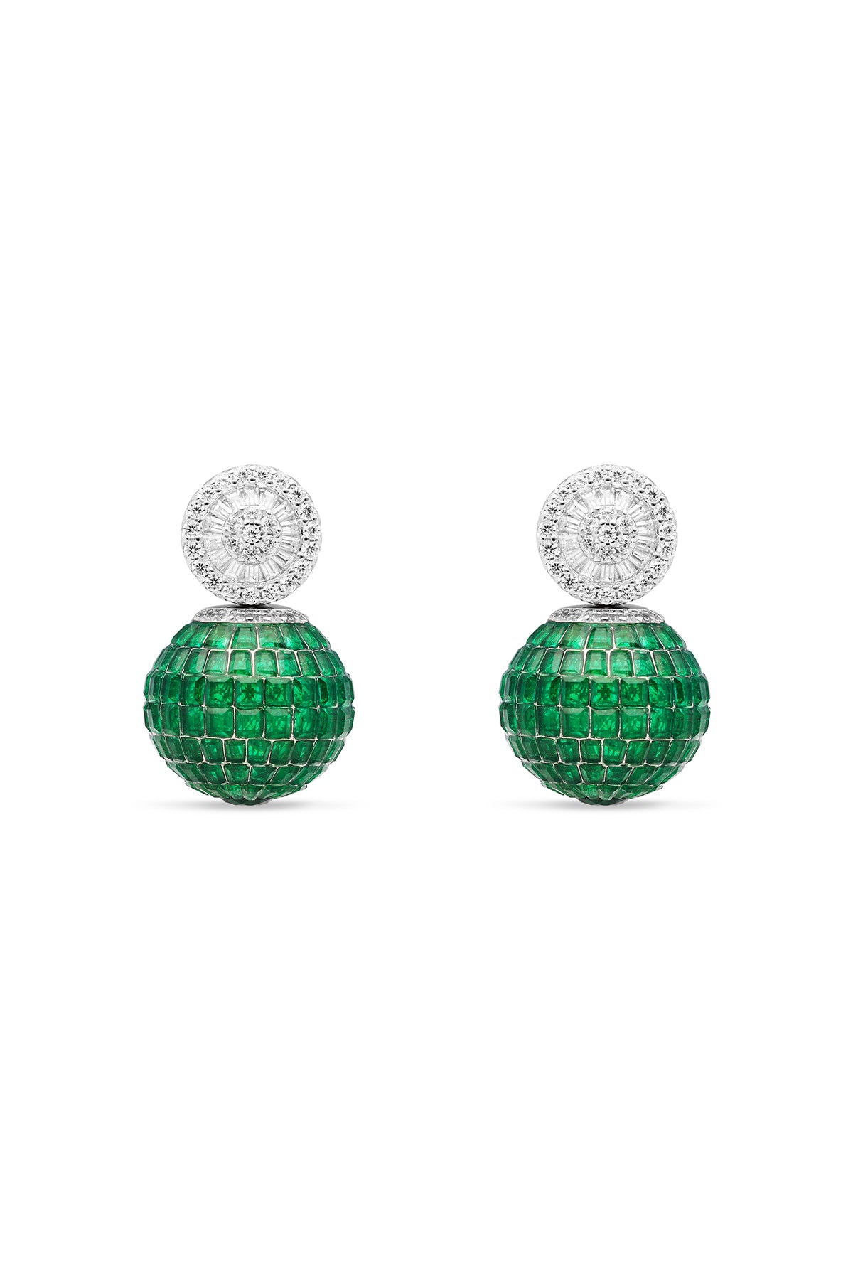 The Whimsy of the Bee Emerald Green Earrings