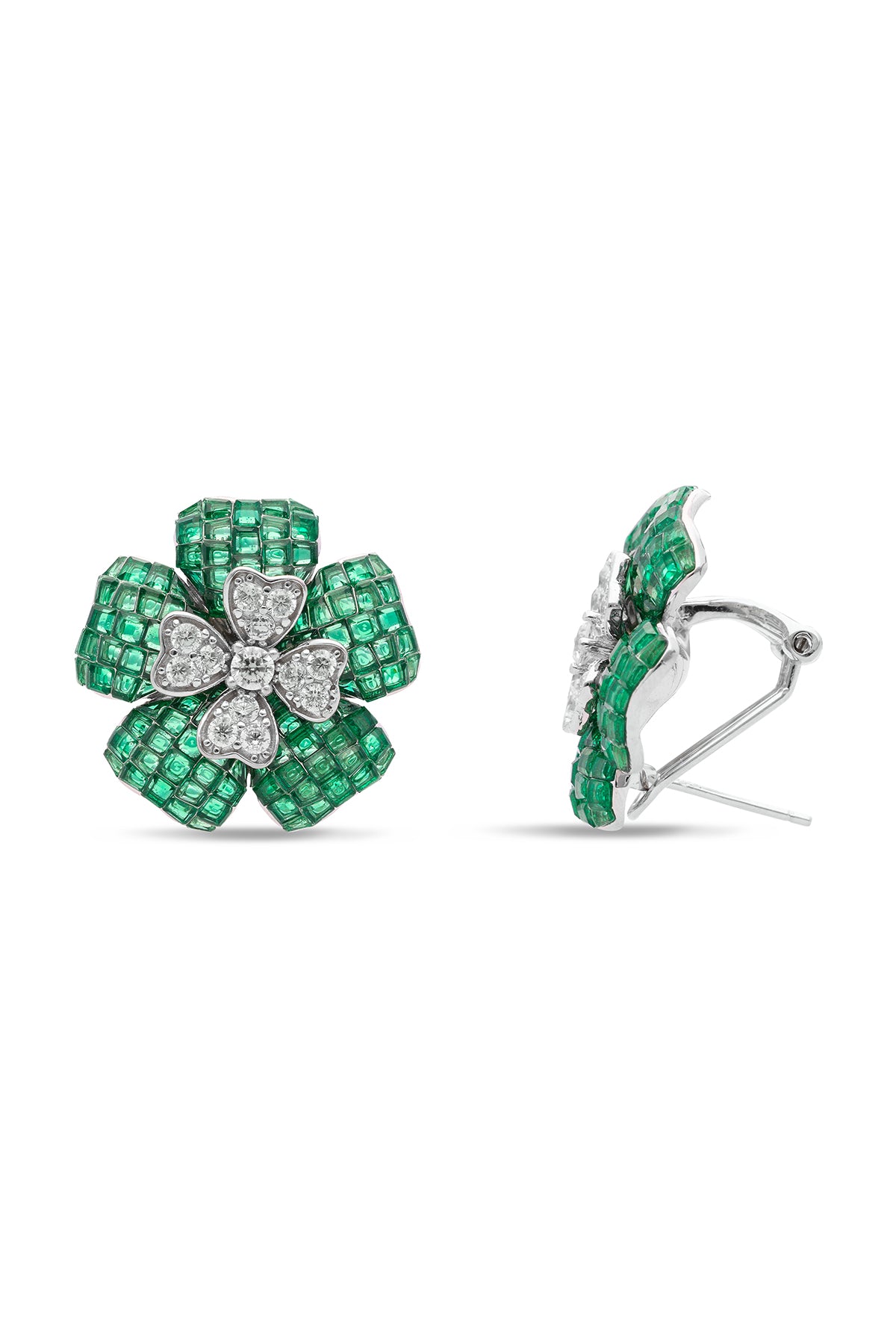 Blooming Emerald Green Euphoria Stud Earrings