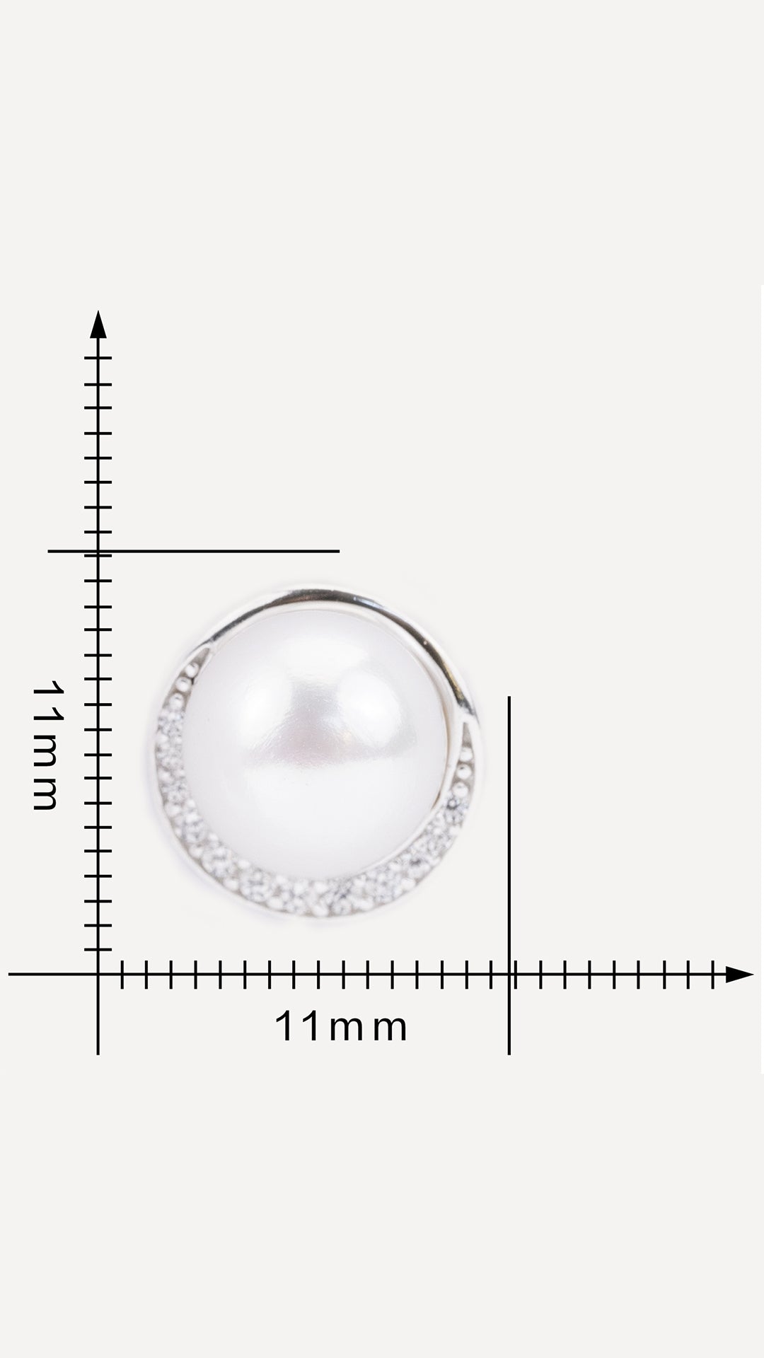 Elegant Half Halo Pearl Earrings