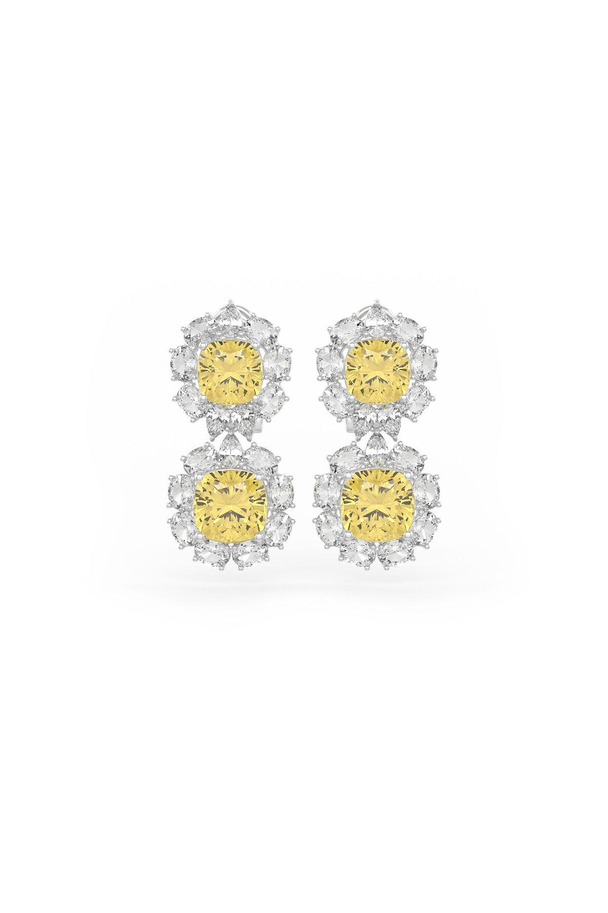 Double Cascade Studs Earrings