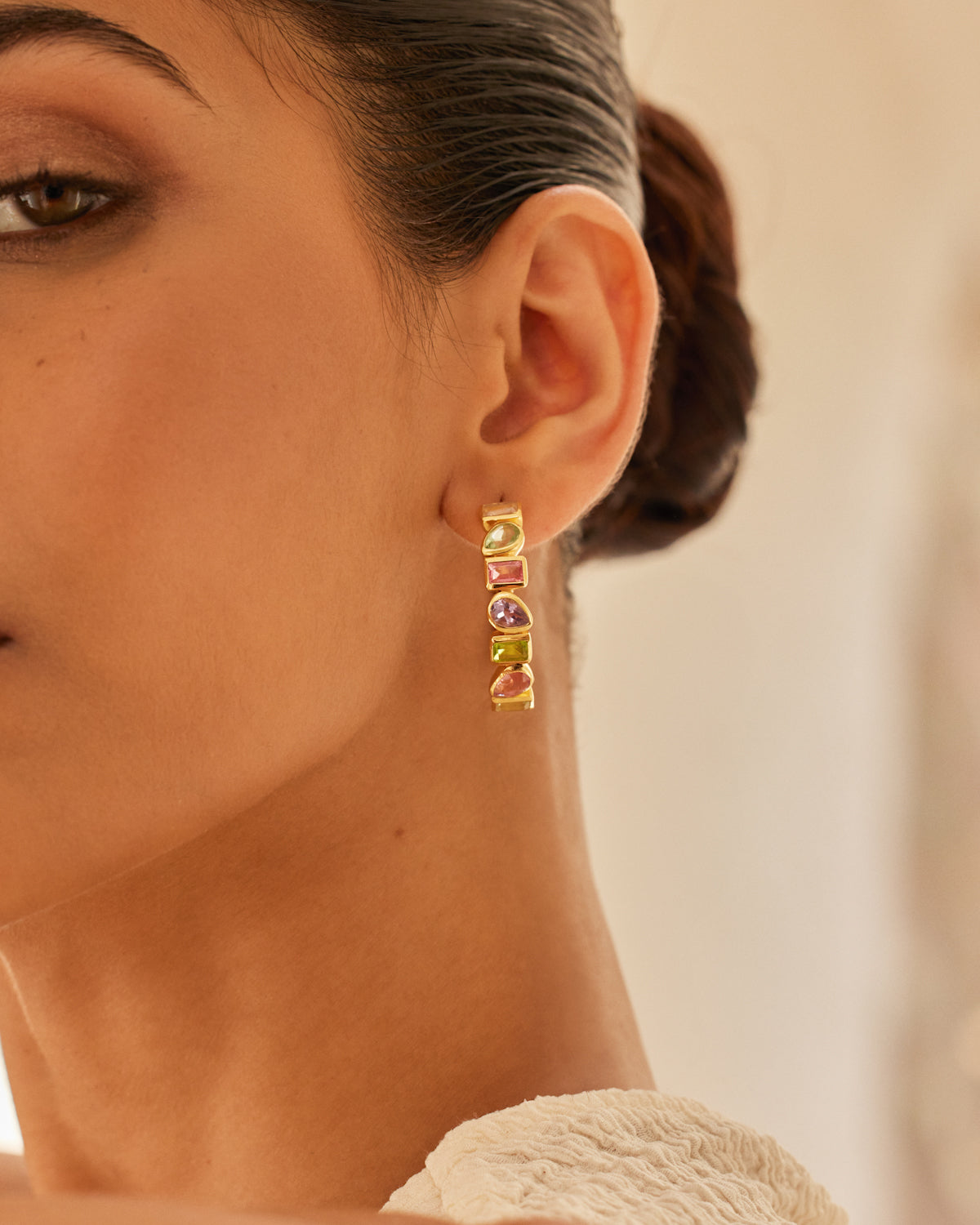 Serena Glow Half Hoop Earrings
