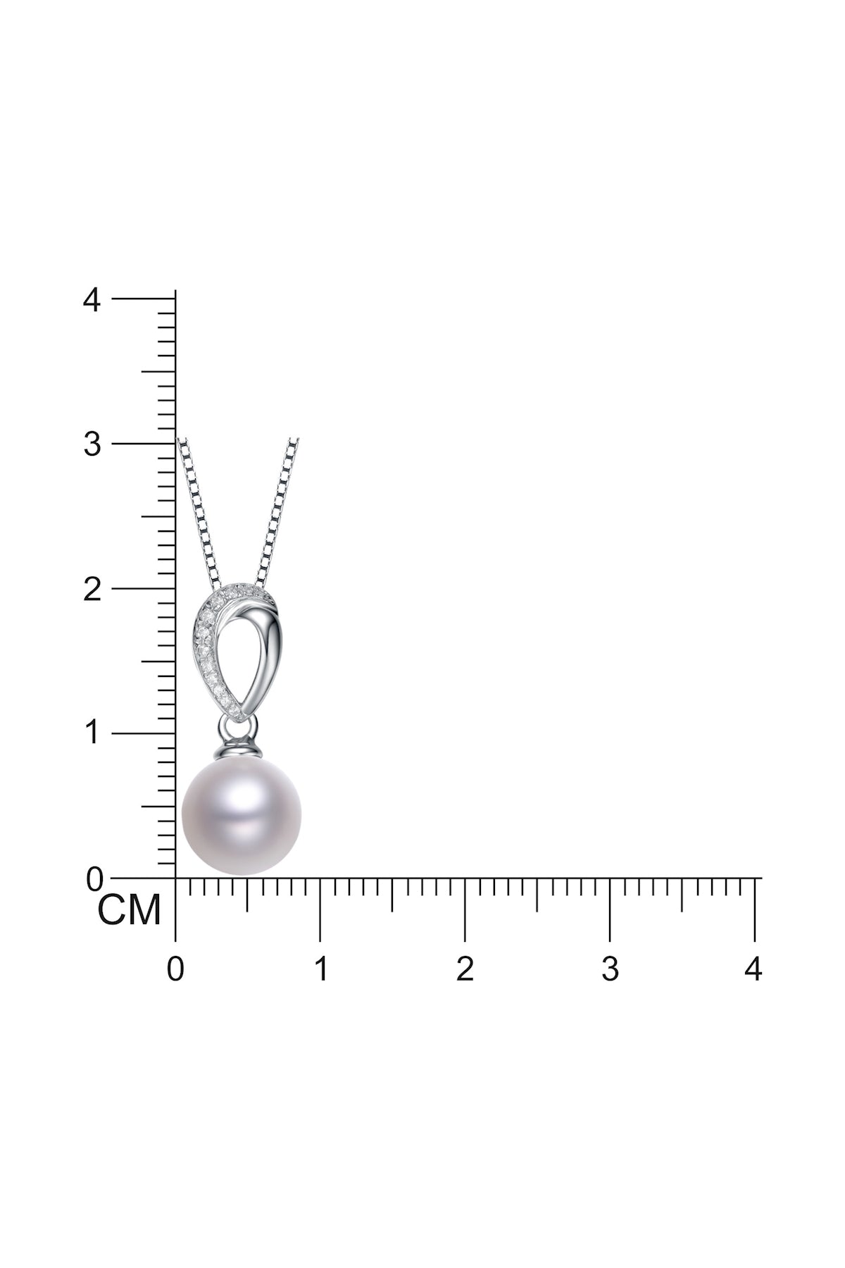 Sparkling Teardrop Pearl Pendant Necklace