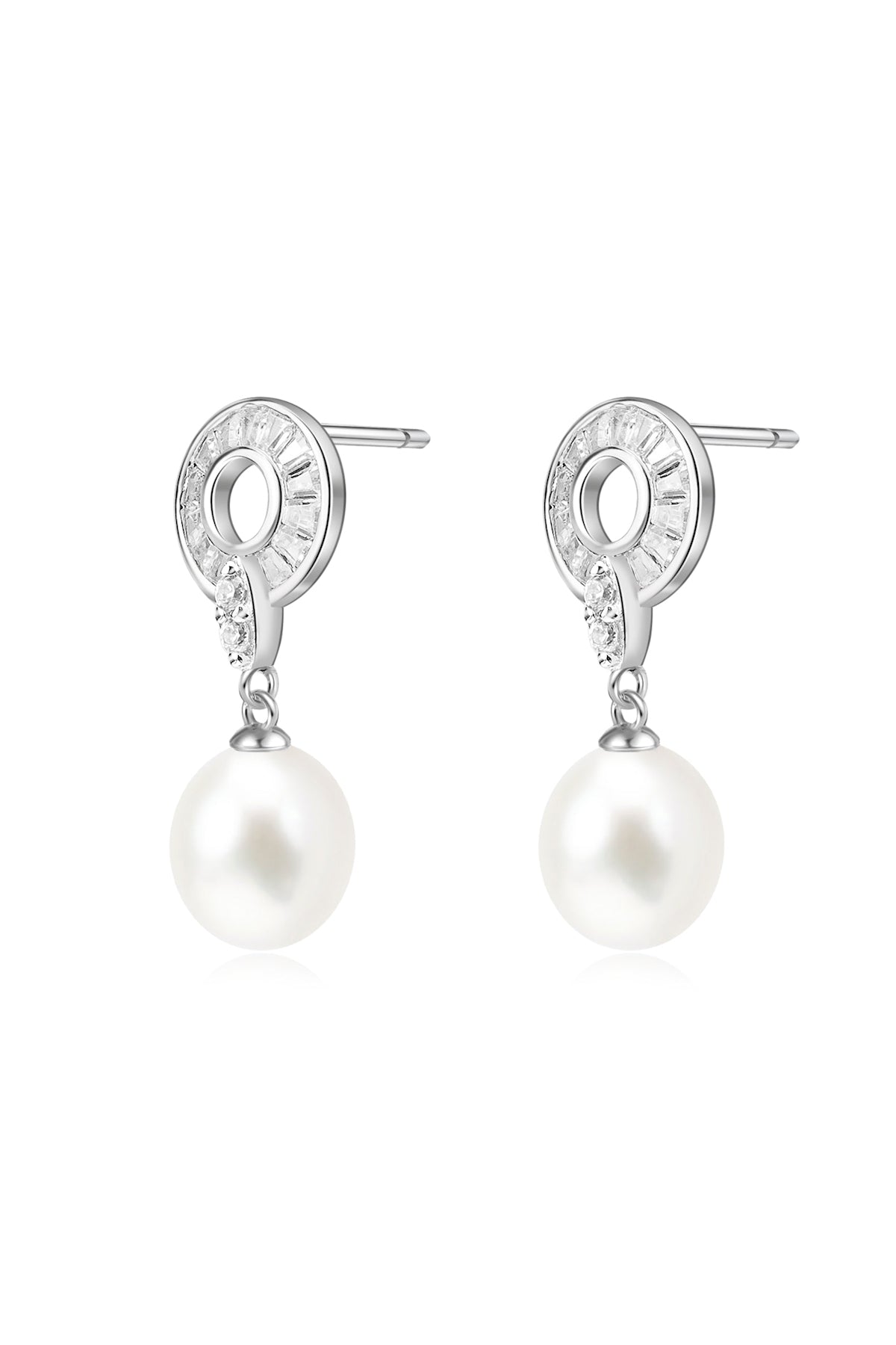 Dainty Pearl Drop Dangler Earrings