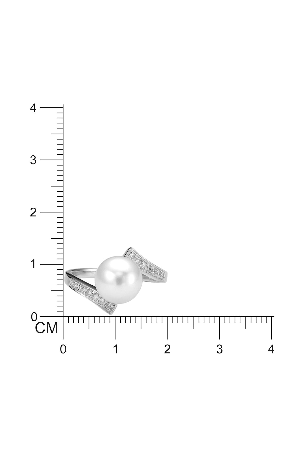 Minimalist Pearl and Zircon Ring