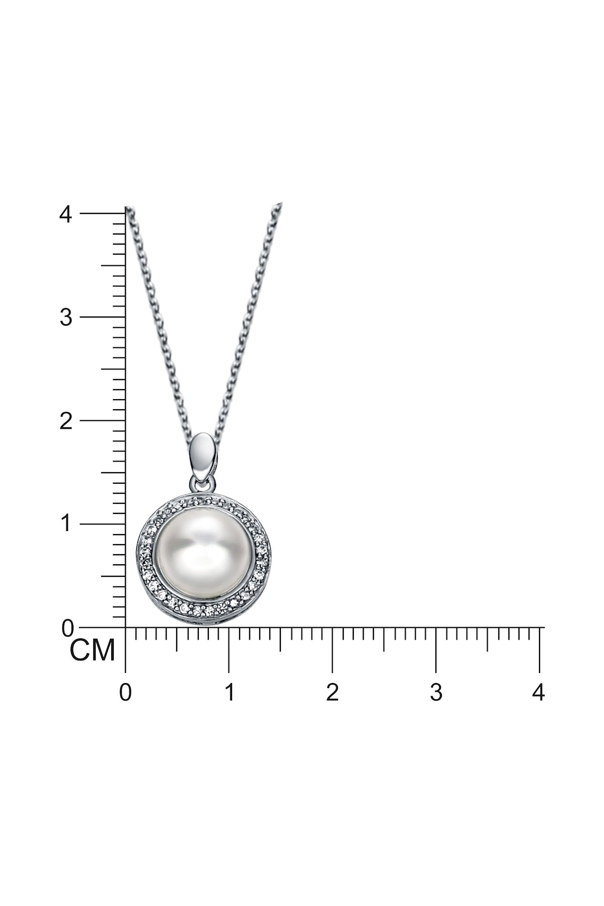 Exquisite Halo Pearl Pendant Necklace