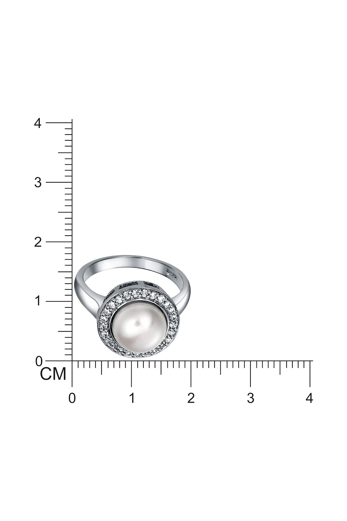 Exquisite Halo Pearl Ring