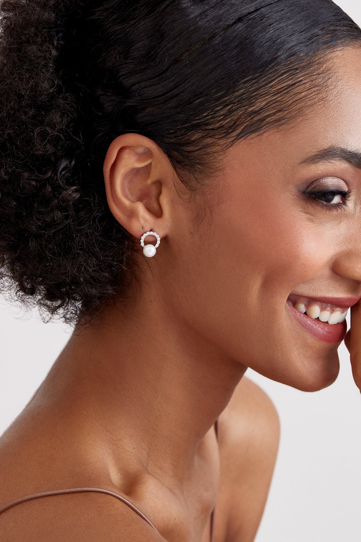 Circle of Life Pearl Hoop Earrings