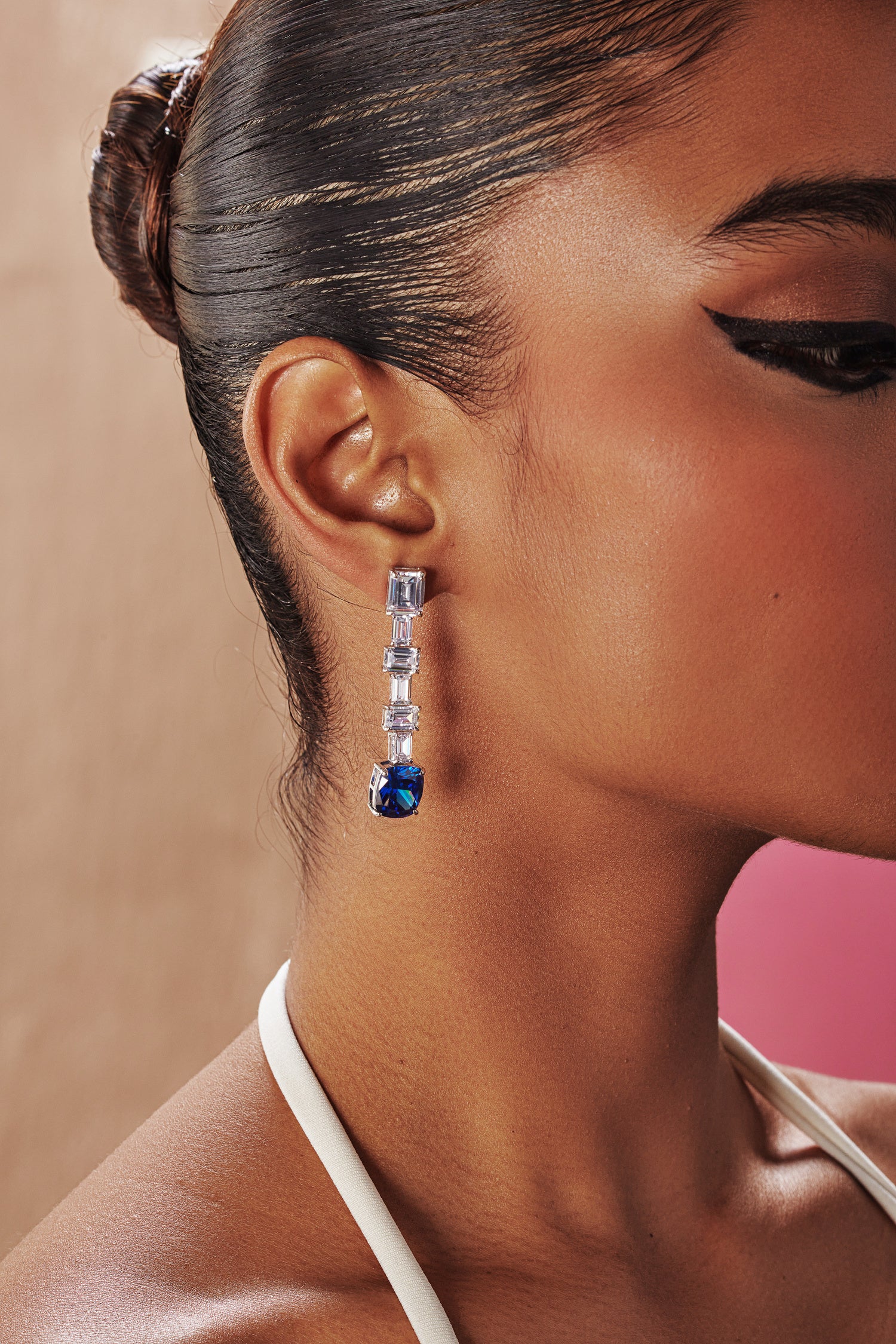 Serene Sapphire Drop Earrings