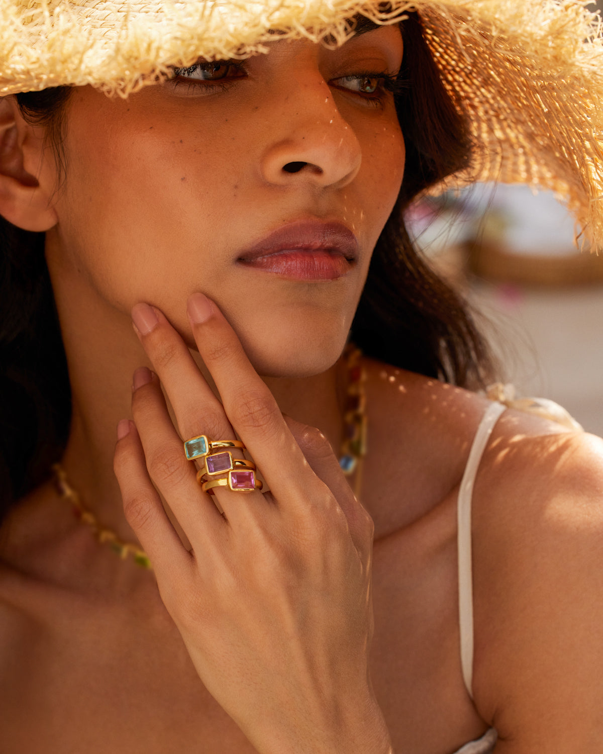 Santorini Sol Stack Rings