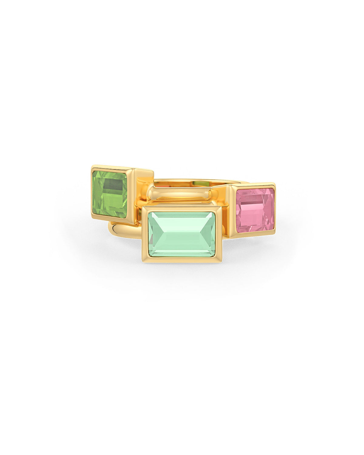 Multicolored Santorini Sol Stack Rings