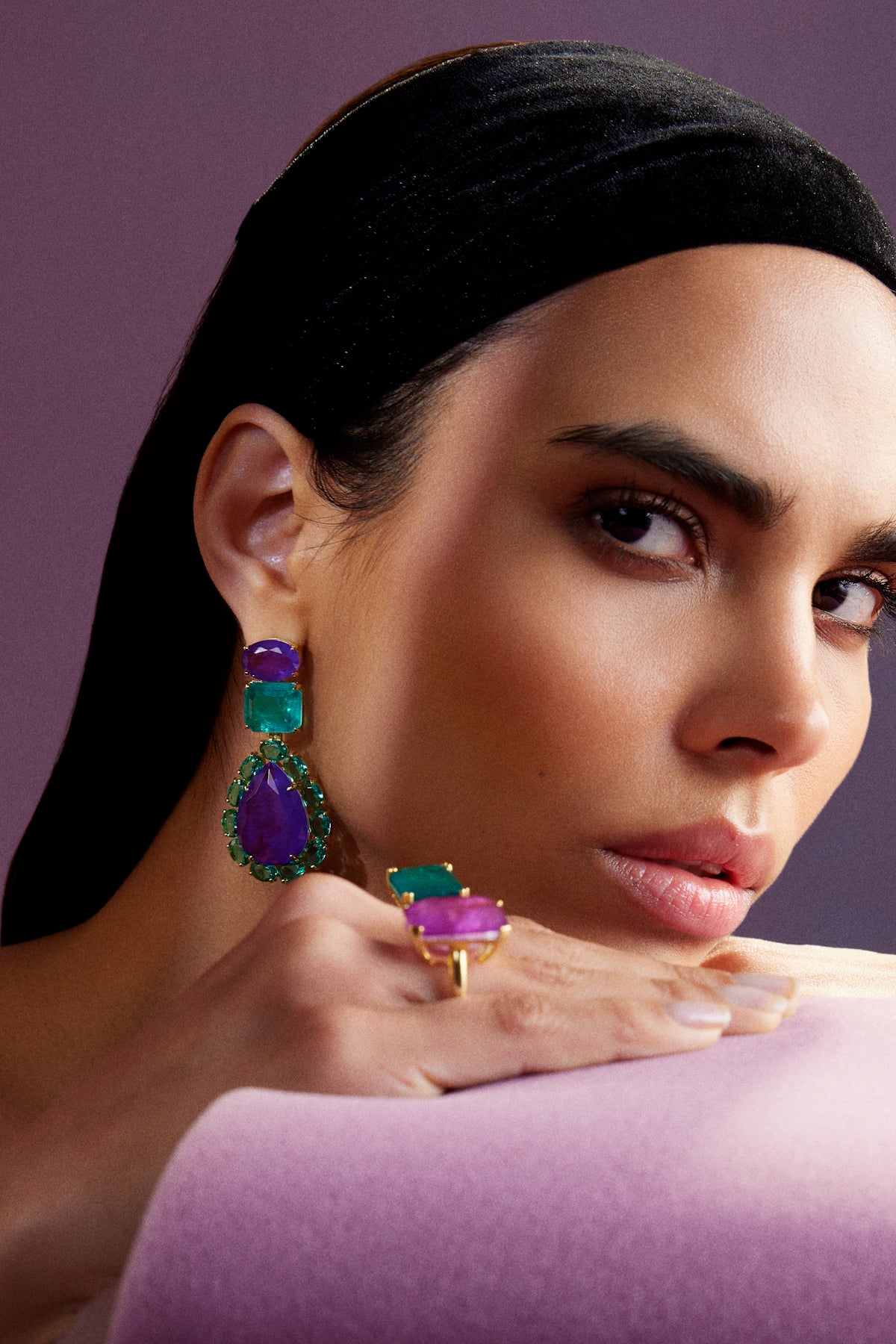 Peacock Paradise Chandelier Dangler Earrings