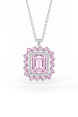 Halo Sterling Silver Pendant With Chain