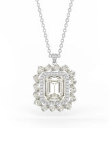 Halo Sterling Silver Pendant With Chain