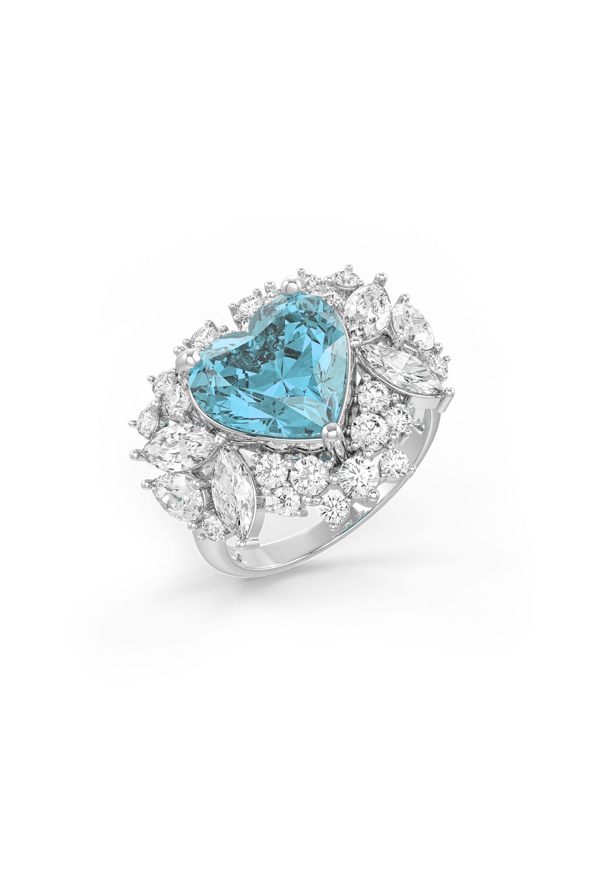 Amethyst Heartbeat Cocktail Ring