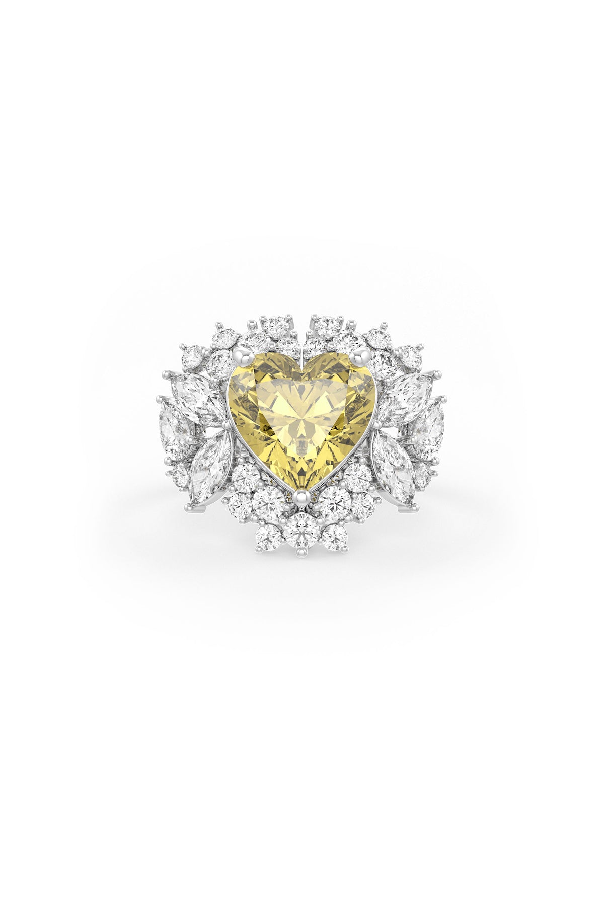 Amethyst Heartbeat Cocktail Ring