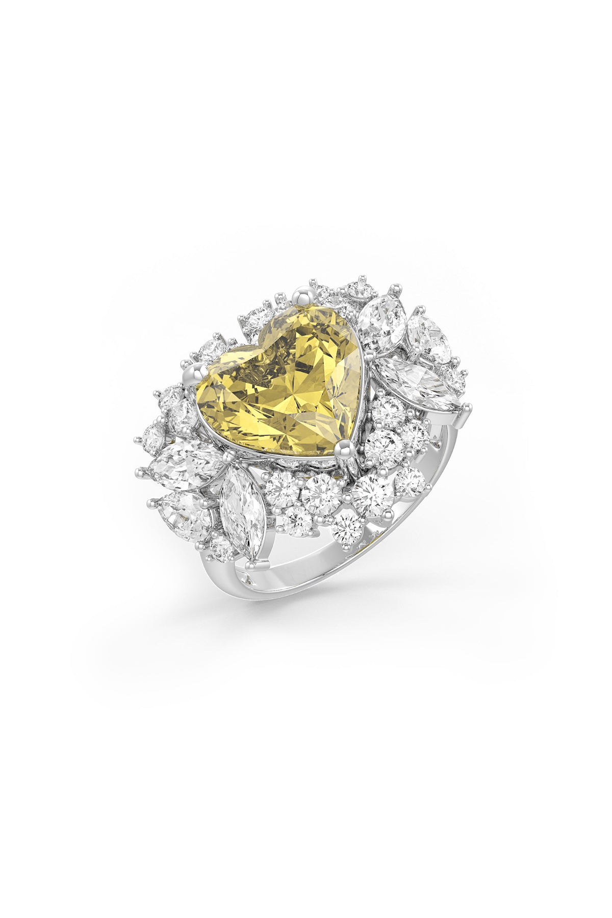 Amethyst Heartbeat Cocktail Ring