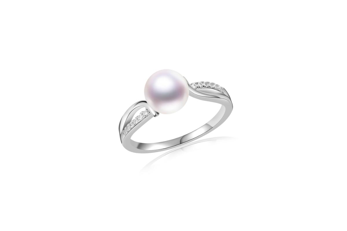 Pure Pearl Pave Band Ring