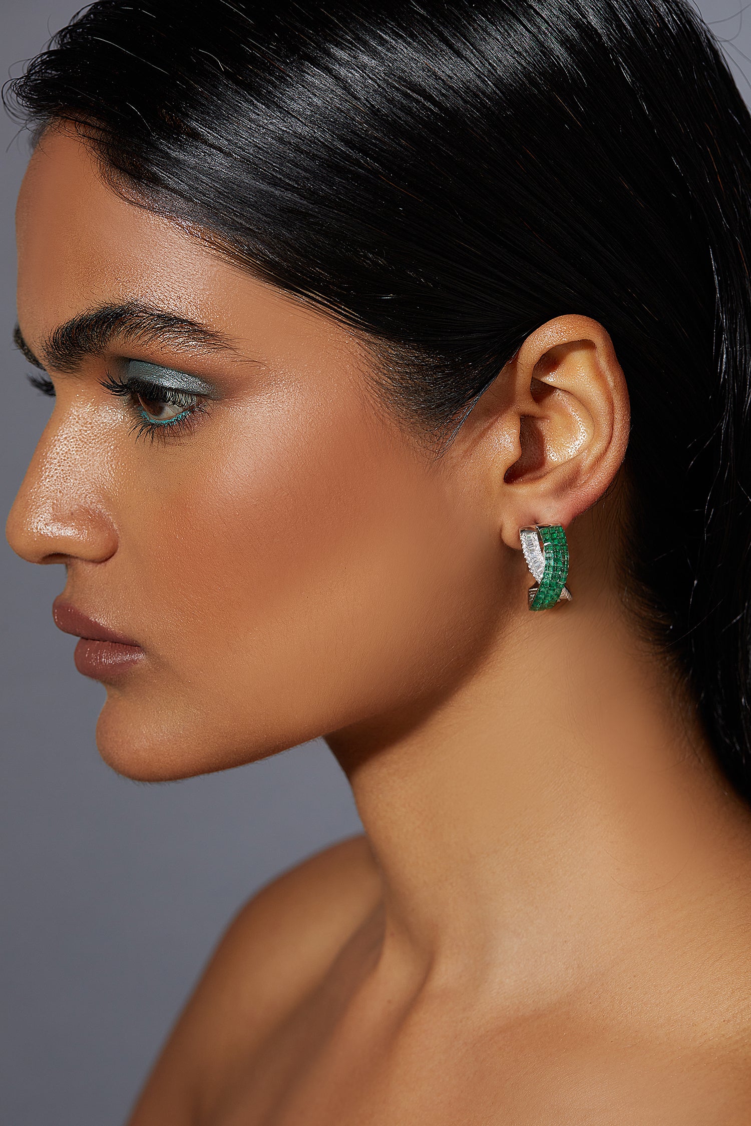 Entwined Emerald Green Twilight Earrings