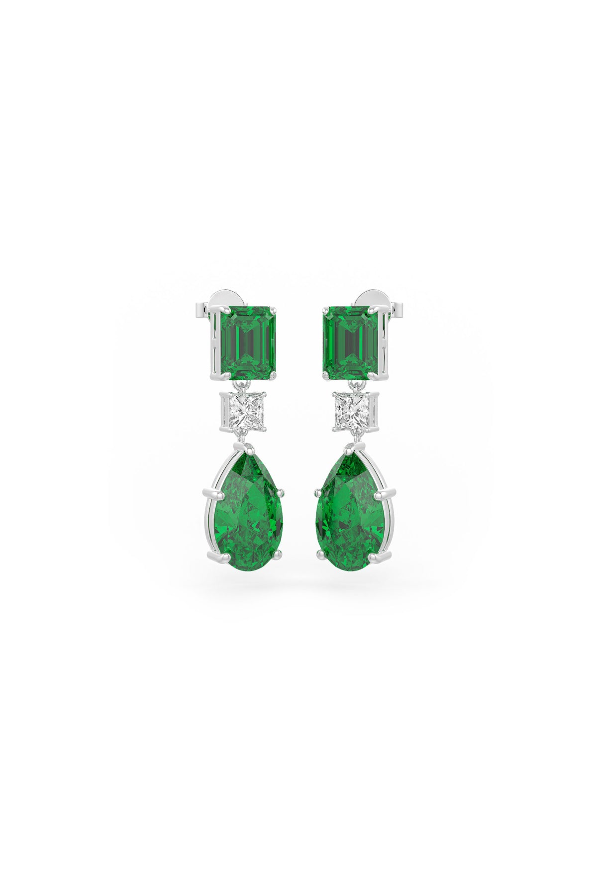 Emerald Cascade Dangler Earrings