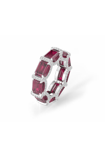 Red Radiance Eternity Band Wedding Ring