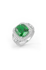 Green Majesty Halo Ring
