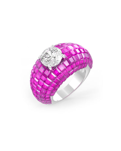 Ruby Canopy Crown Cocktail Ring