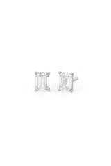 Emerald Cut 6x8mm Solitaire Stud Earrings