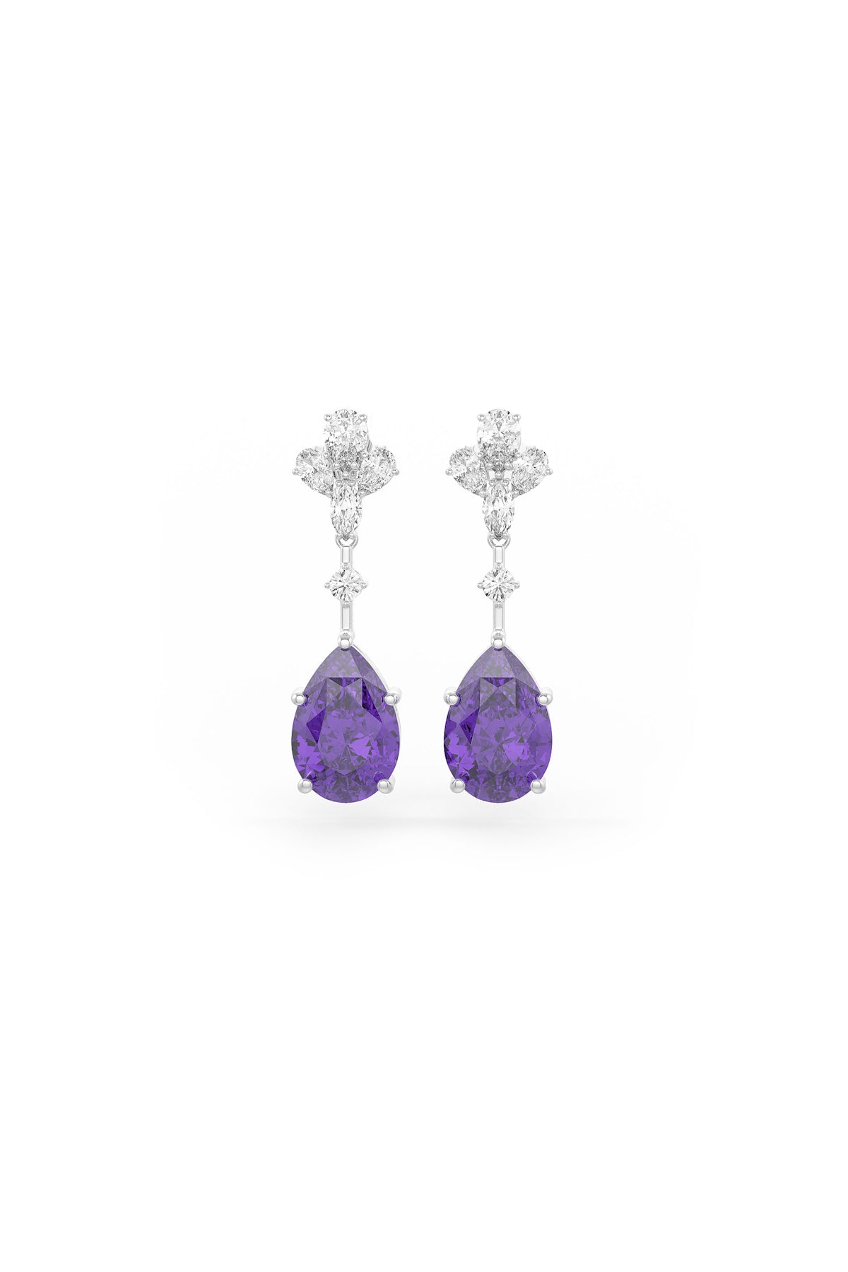 Amethyst Dewdrop Dangler Earrings