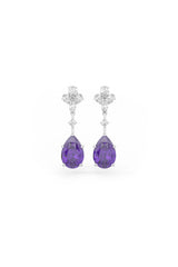 Purple Amethyst Dewdrop Dangler Earrings