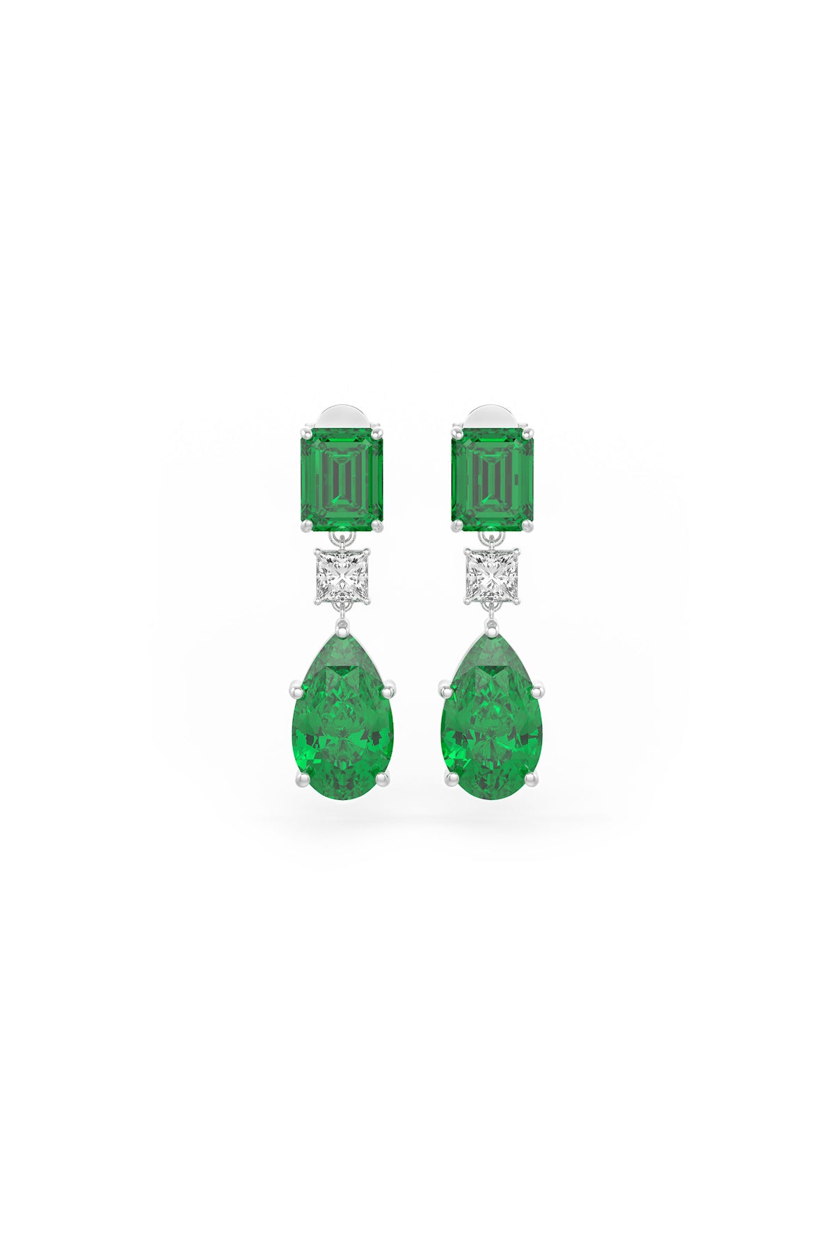 Emerald Cascade Dangler Earrings