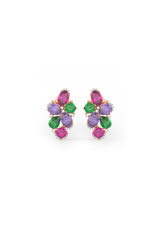 Multicolored Fleur Blossom Earrings