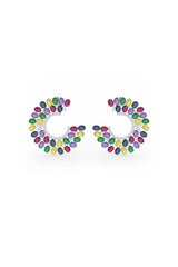 Crescent Double Layer Dangler Earrings